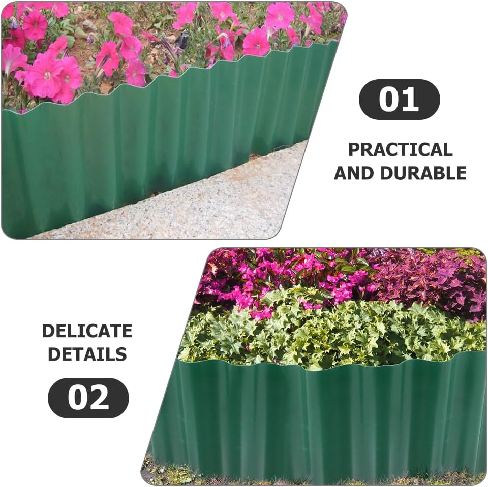 Gardening Decorative Fence Border Edging Plastic Bumpers Landscape Plant Lawn Courtyard(900X15cm)