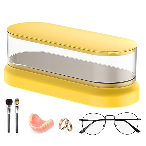 Limpiador ultrasónico de joyas, 5 W, 15.2 fl oz, portátil, profesional, limpiador de joyas sónico para gafas, joyas, anillos de anteojos, reloj,