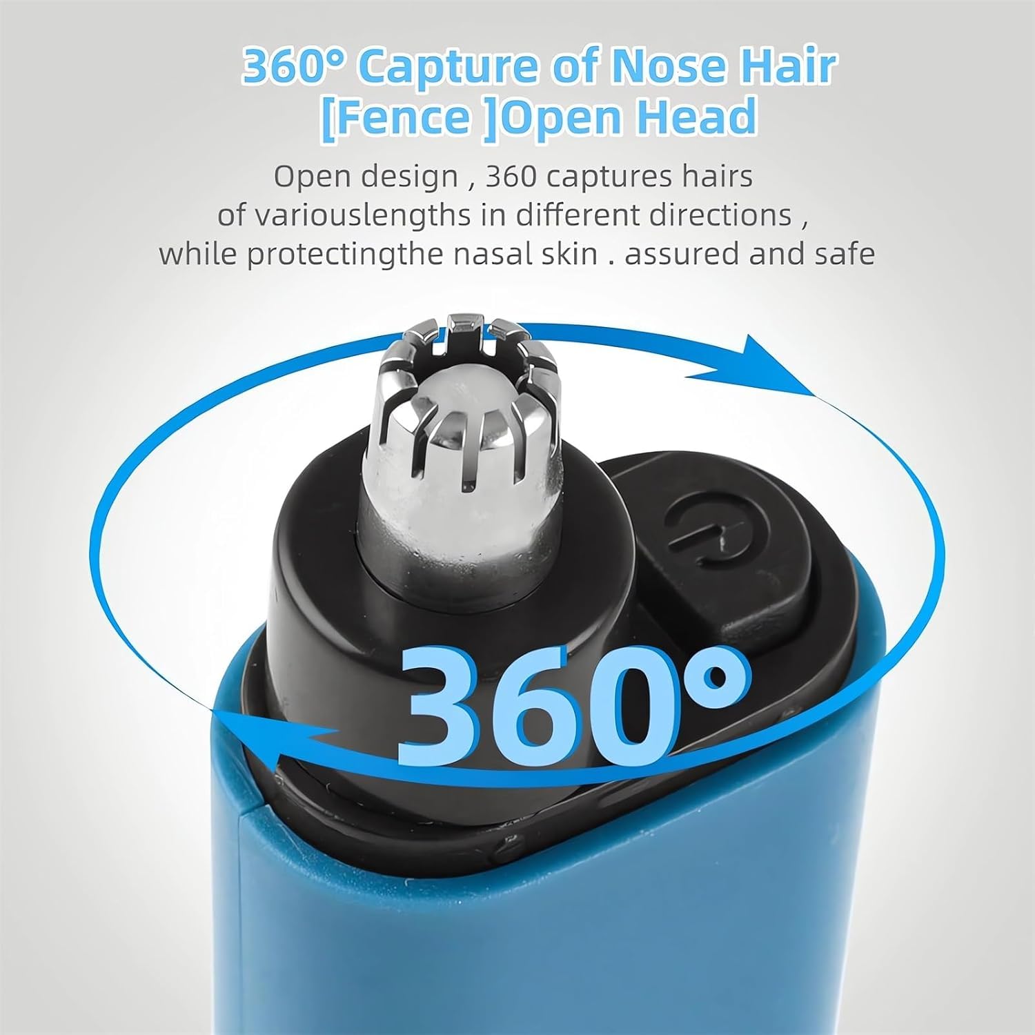 FLOITTUY Utilize high-strength stainless steel blades for accurate trimming.Remove the nose, ear, eyebrow, beard, and face excess hair.High powered motor speed.Easy to carry.Waterproof,No Pull, Precision Cut. 4