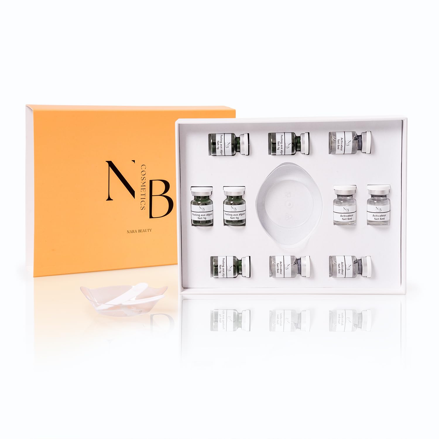 Nara beauty cosmetics Algen-Peeling-Set – gegen Unvollkommenheiten, kraftvolle Regenerierende Peeling-Pflege