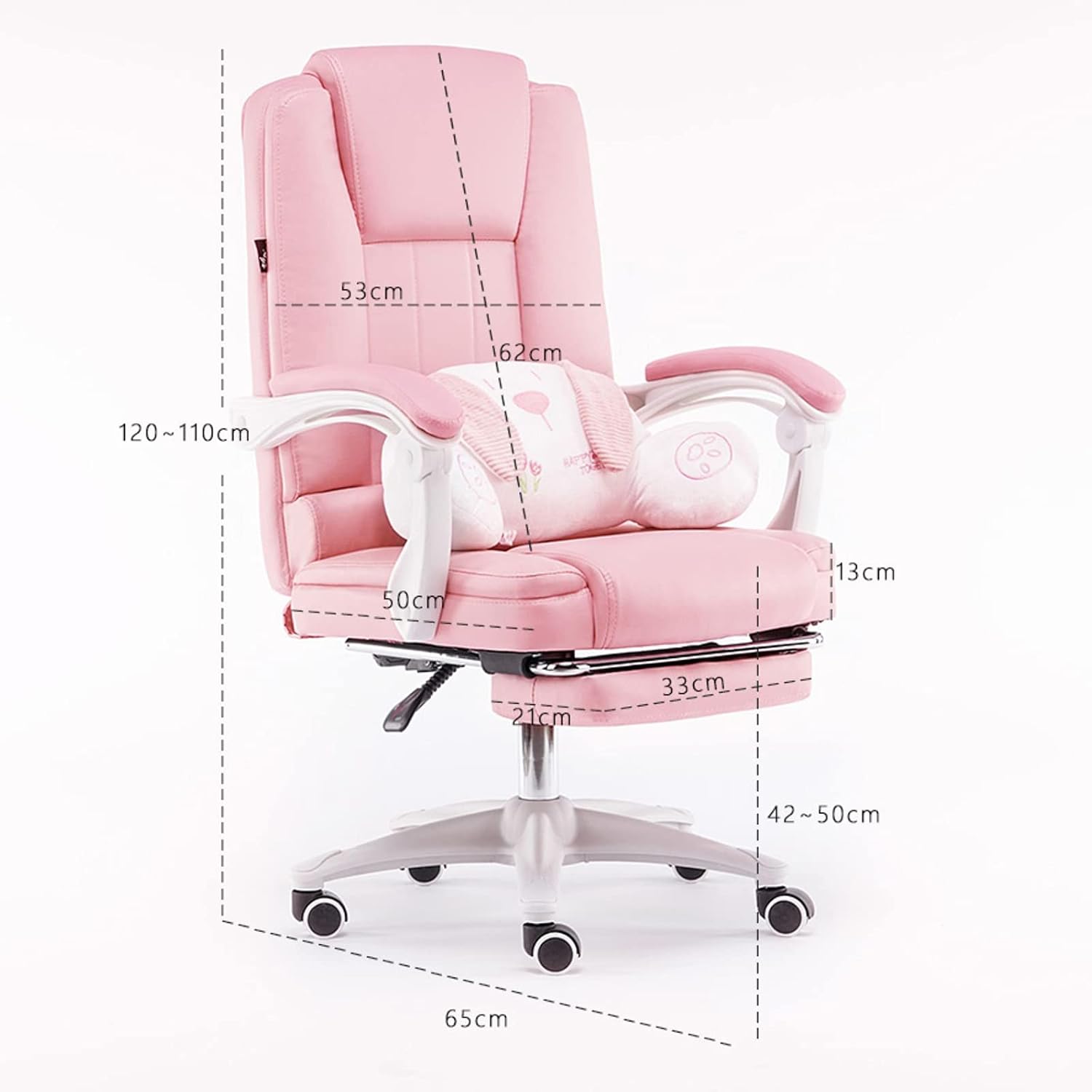 オフィスチェア コンピューターデスクチェア ピンク オフィスチェア