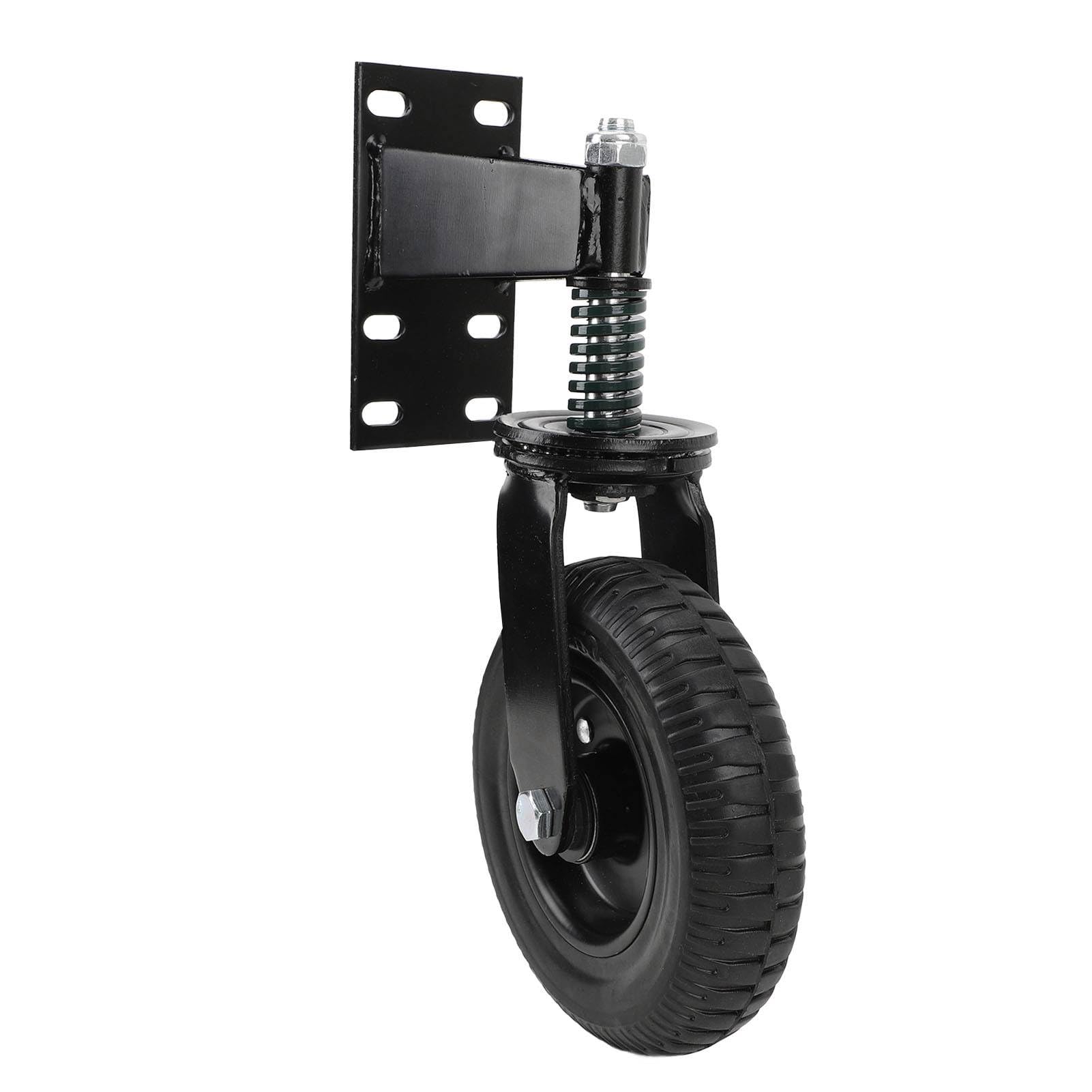 Ruota per Cancello Scorrevole, 20 cm, Rotazione 360°, Portata 272 kg, con Ammortizzatore a Molla Silenzioso, per Cancelli Pesanti