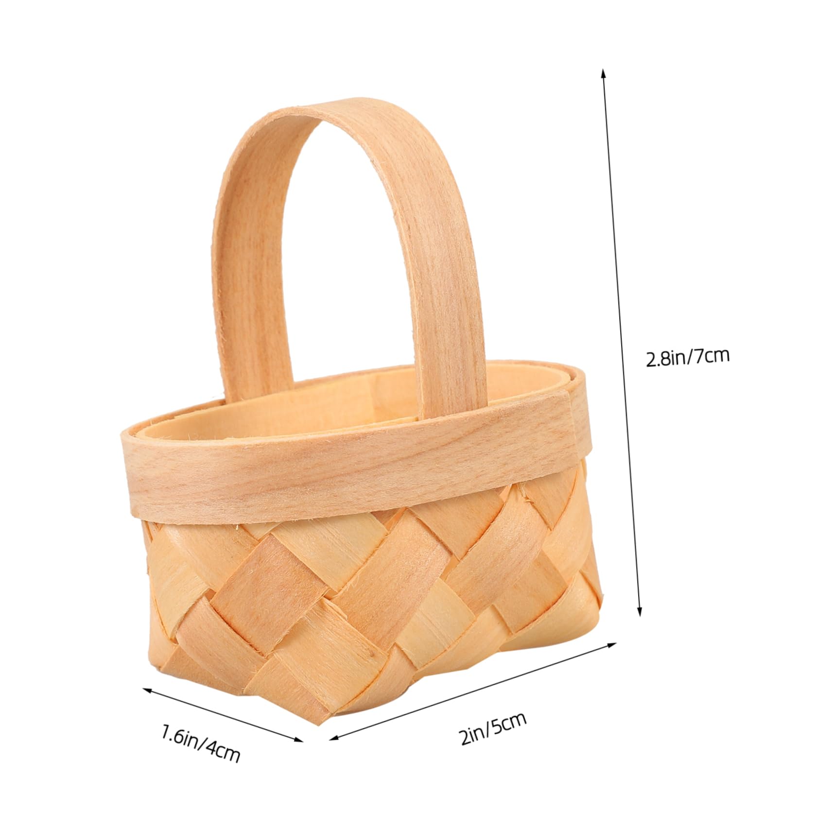 Happyyami 20pcs Mini Woven Candy Baskets Rattan Handheld Baskets for Boys and Girls Toys Candy Storage