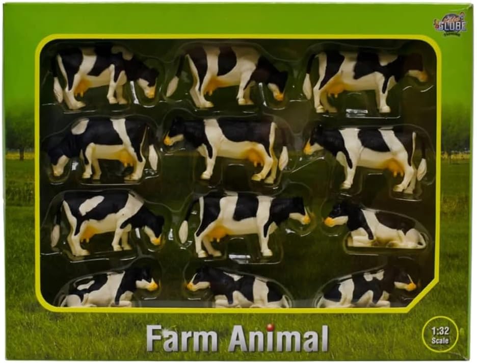 Van Manen 571929 Black and White Cows (Set of 12)