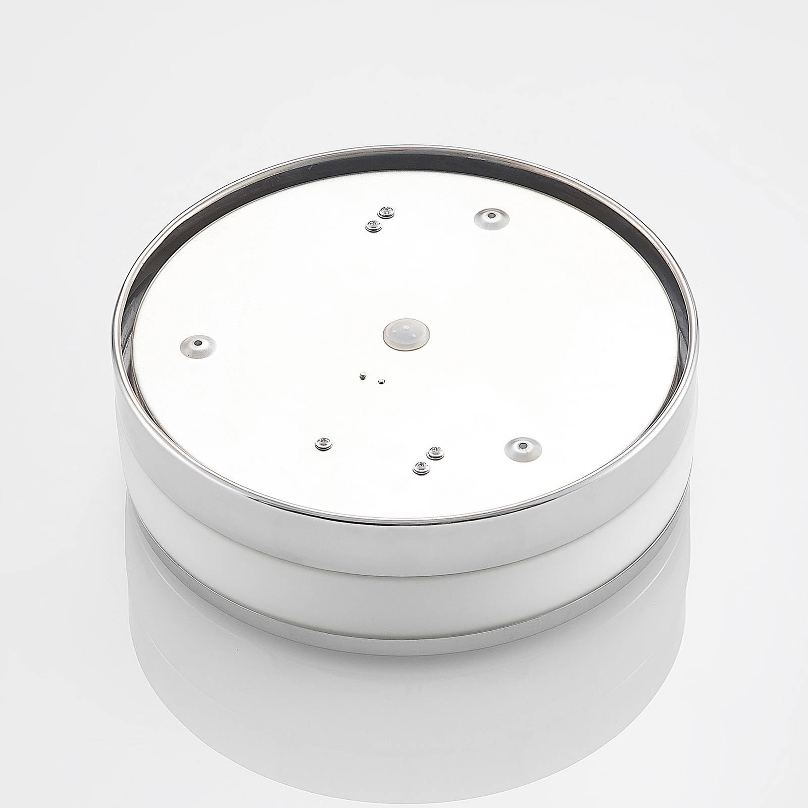 Lindby Lámpara de techo Flavi (Moderno) en Plateado hecho Vidrio e.o. para Cuarto baño (2 llamas, E27) lámpara