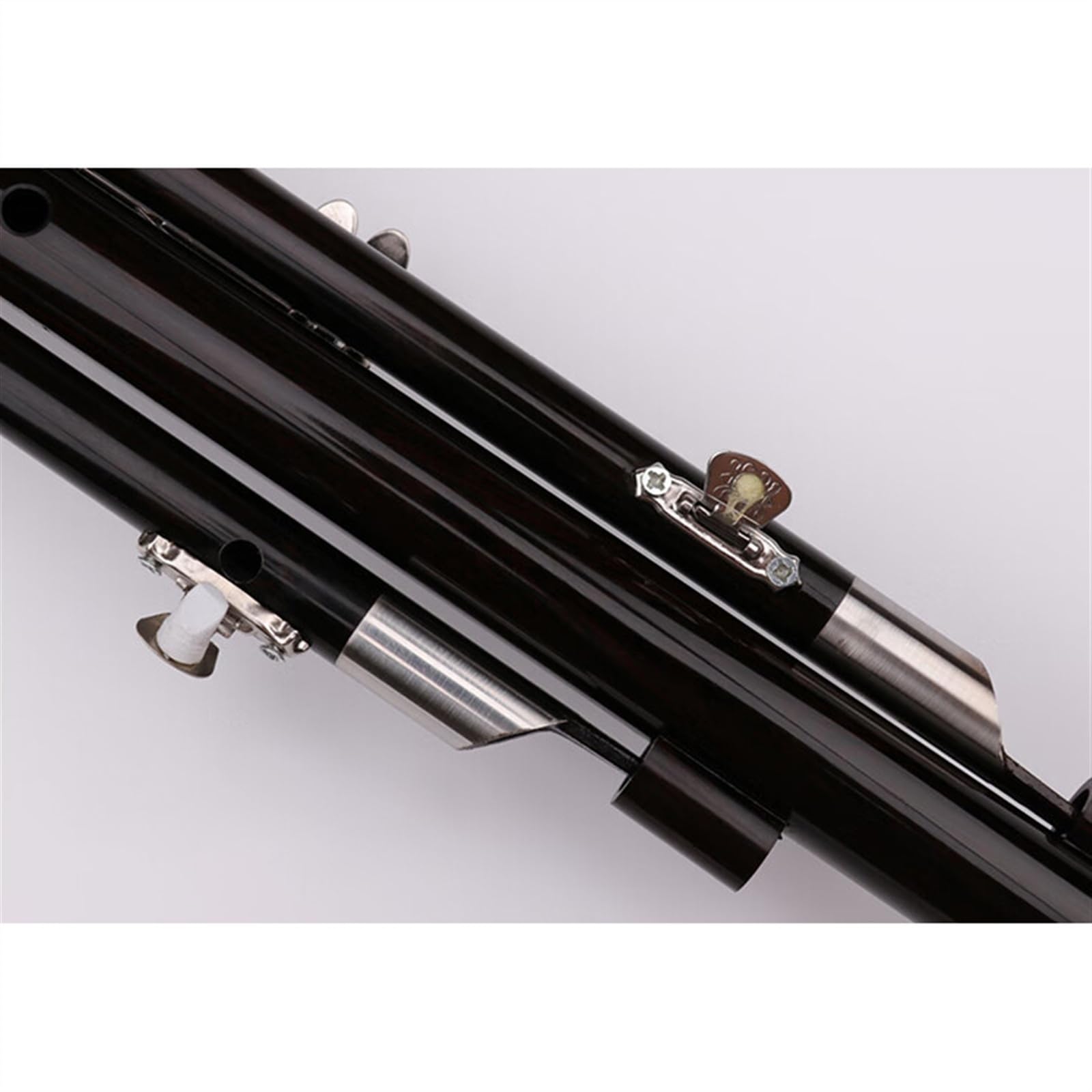 Holzwerkzeuge Nationalinstrumente Hulusi-Flöte, komplett aus Mahagoni/Ebenholz, Plus-Taste, ethnisches Hulusi-Blasinstrument, professionelles Spielen der Kürbisflöte for Erwachsene(BK,F key)
