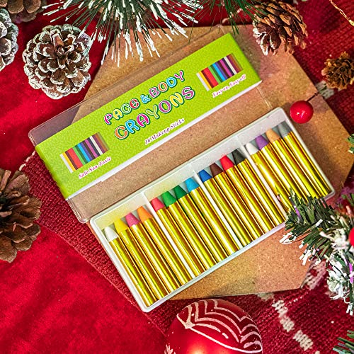 UNEEDE Pintura Facial, 16 Colores Pinturas Cara para Niños Face Body Paint Crayons Seguros y No Tóxicos Maquillaje Carnival Set para Carnaval, Pascua de Resurrección, Halloween Cosplay/Fiestastura Cover