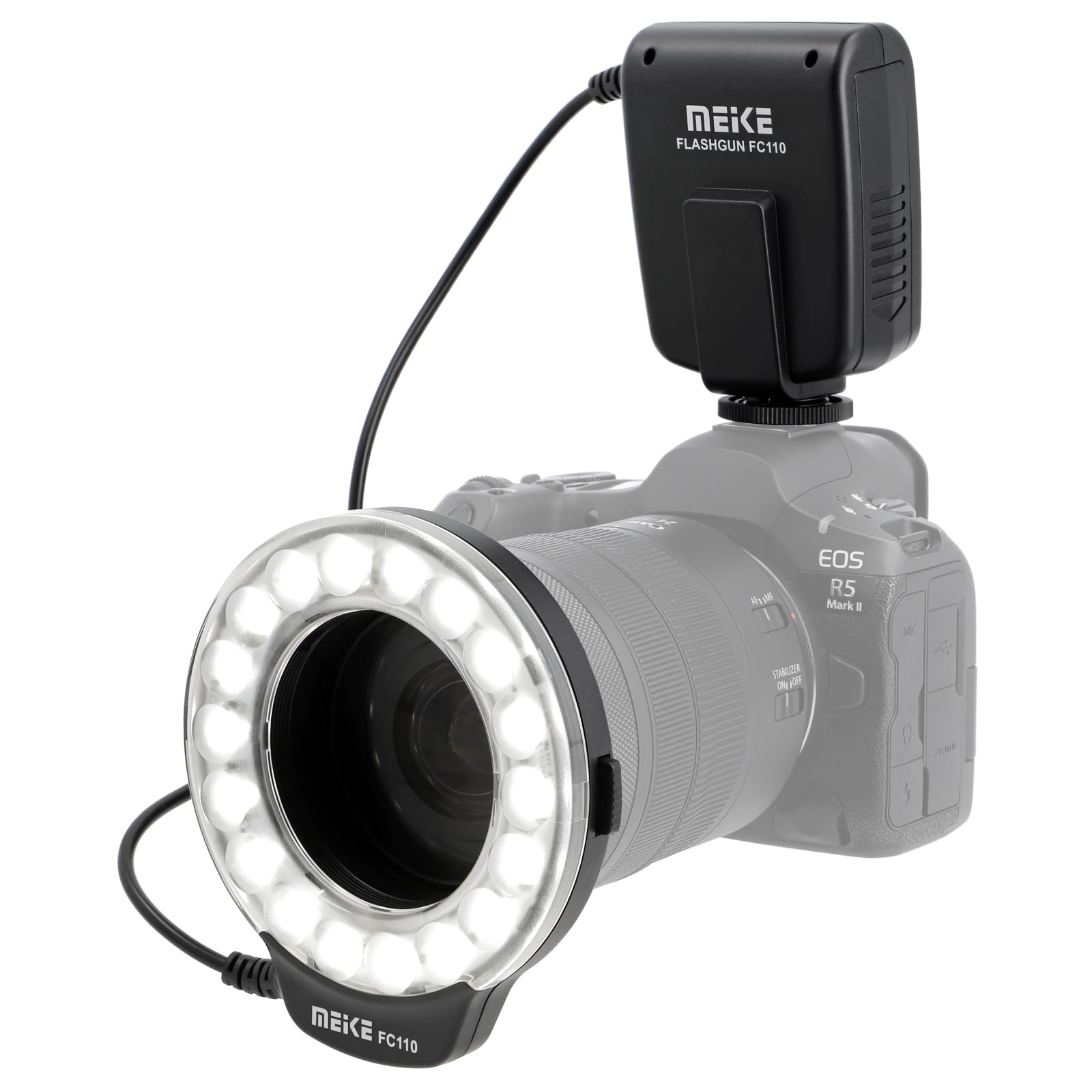 Ayex - Flash anulare Meike FC-110 per fotografia macro, per fotocamere Nikon SLR