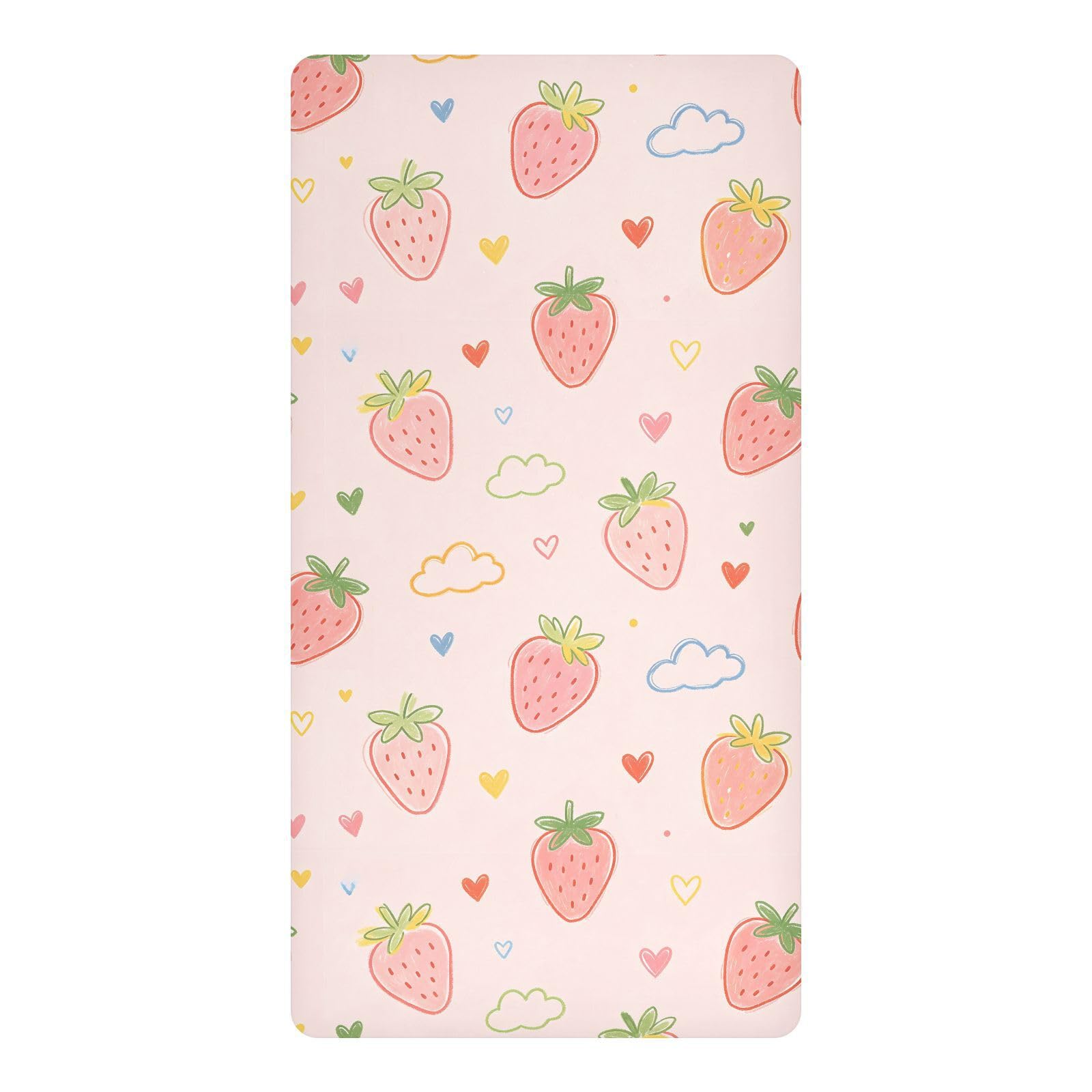 Drap de berceau rose fraise pour des nuits douces et sèches