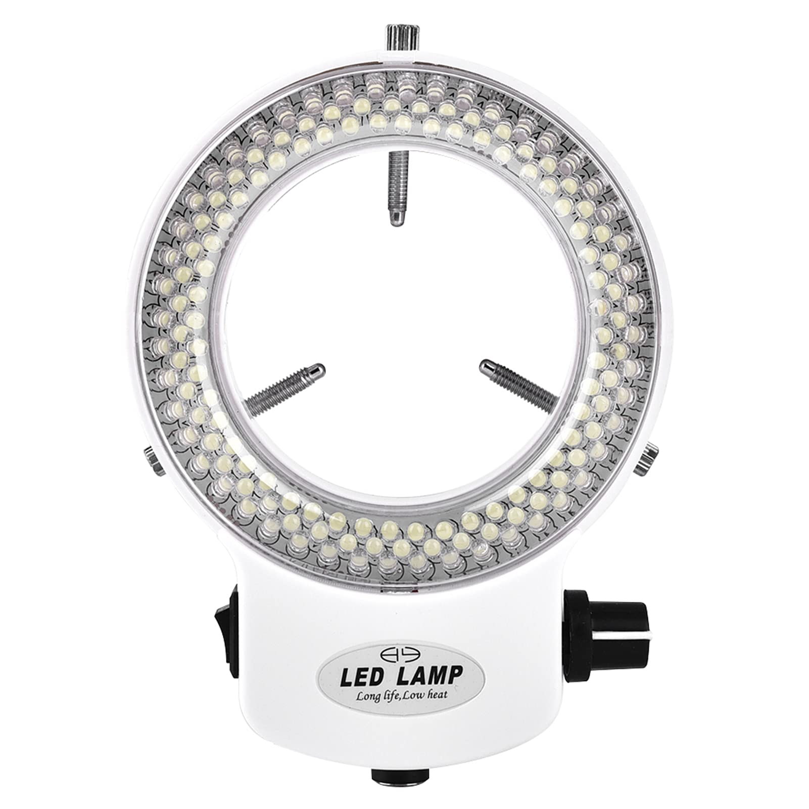 Luce LED per Microscopio, Luce Anulare per Fotocamera per Microscopio, Lampada Ad Anello Regolabile con luminosità della Sorgente Luminosa a 144 Perline LED per Lampada di