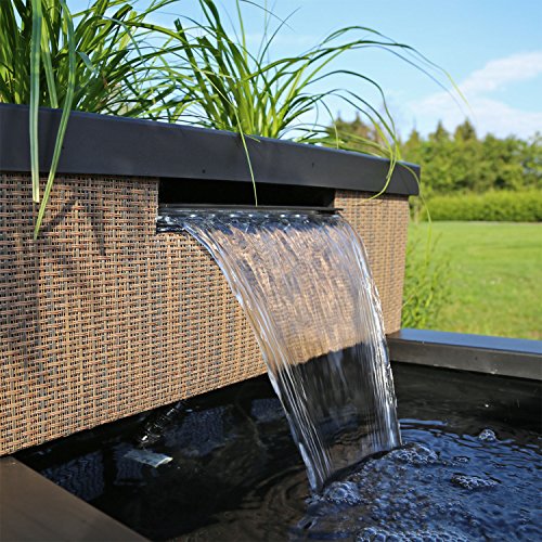 Hochteich CLGarden Miniteich MTWS1 mit Wasserfall und LED Beleuchtung