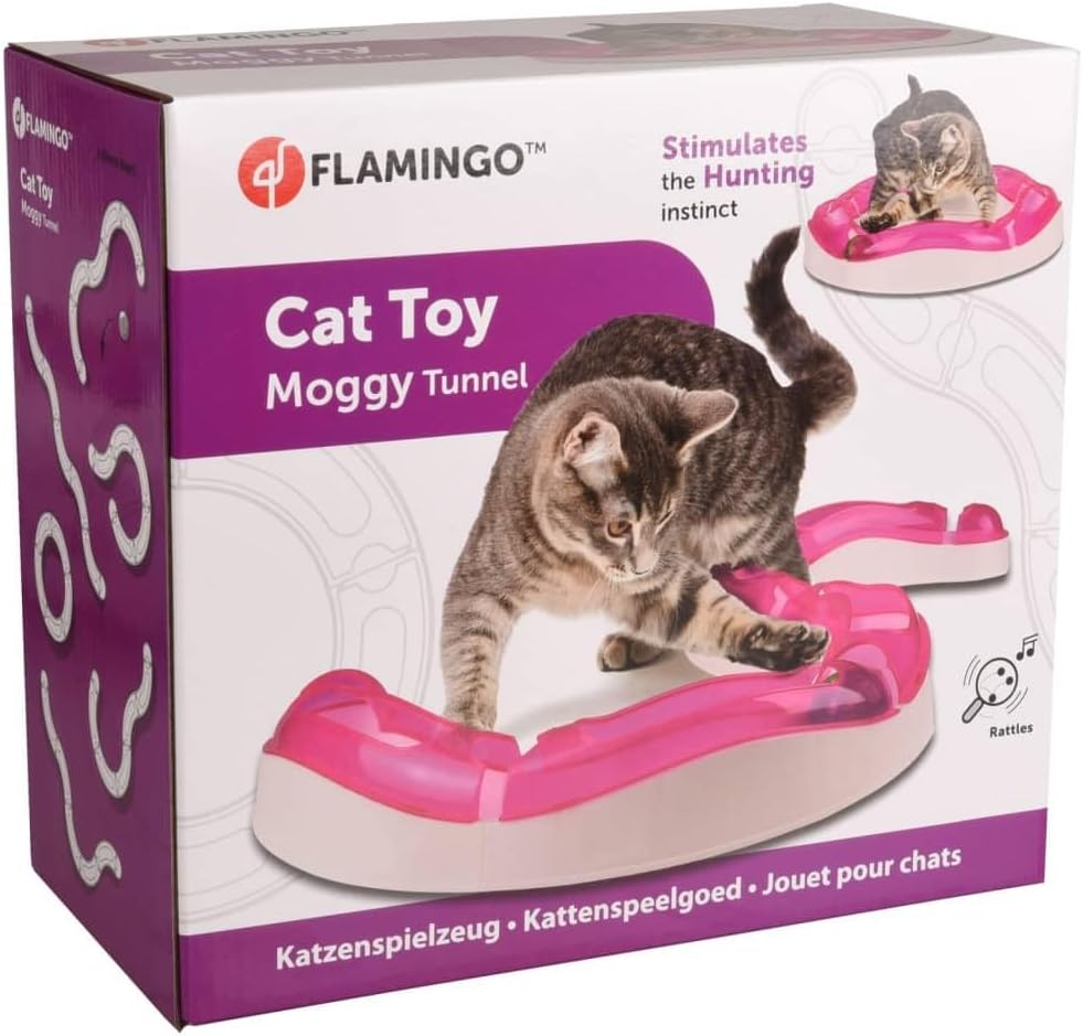 Flamingo - Activity cat Toy, Moggy Ball Tunnel - (540058511857)