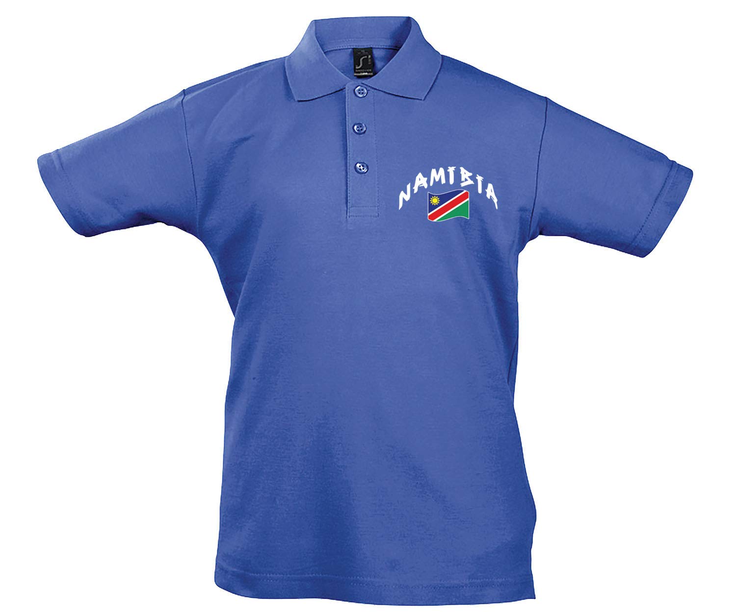 Supportershop Namibie Children's Rugby Polo Shirt Namibie Unisex Children's, Unisex_Child, 5060672803755, Blue, FR : S (Taille Fabricant : 4 ans)