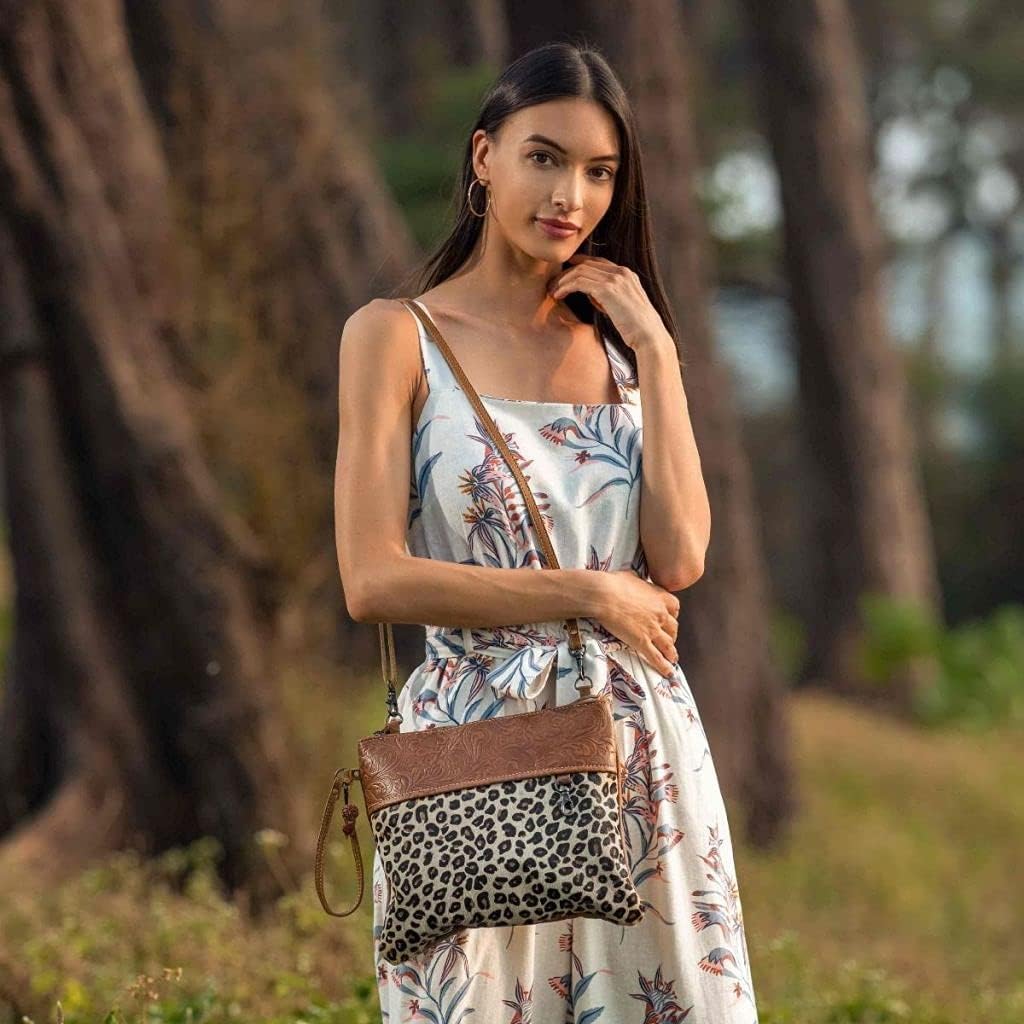 Myra Bag Liminal Cowhide Bag Upcycled Cowhide & Leather S-2837 - Image 2