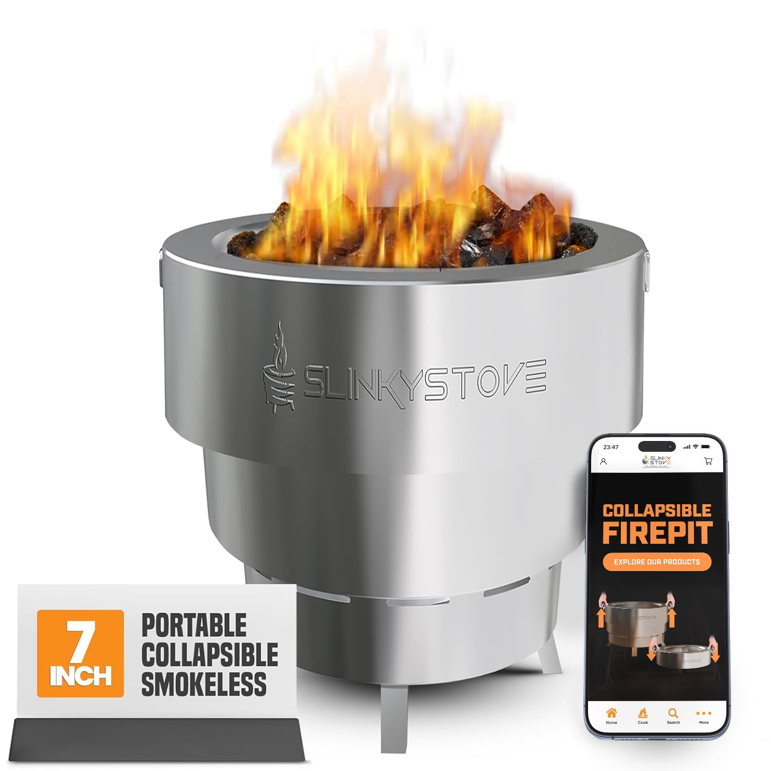 Amazon.com : Slinky Stove Smokeless Fire Pit for Outdoor