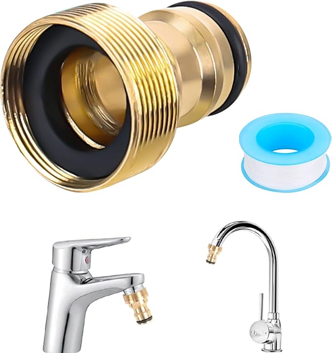 XTDMJ 2 Pack Universal Kitchen Mixer Tap Hose Connector, Kitchen Tap Hose Connector, Hose Pipe