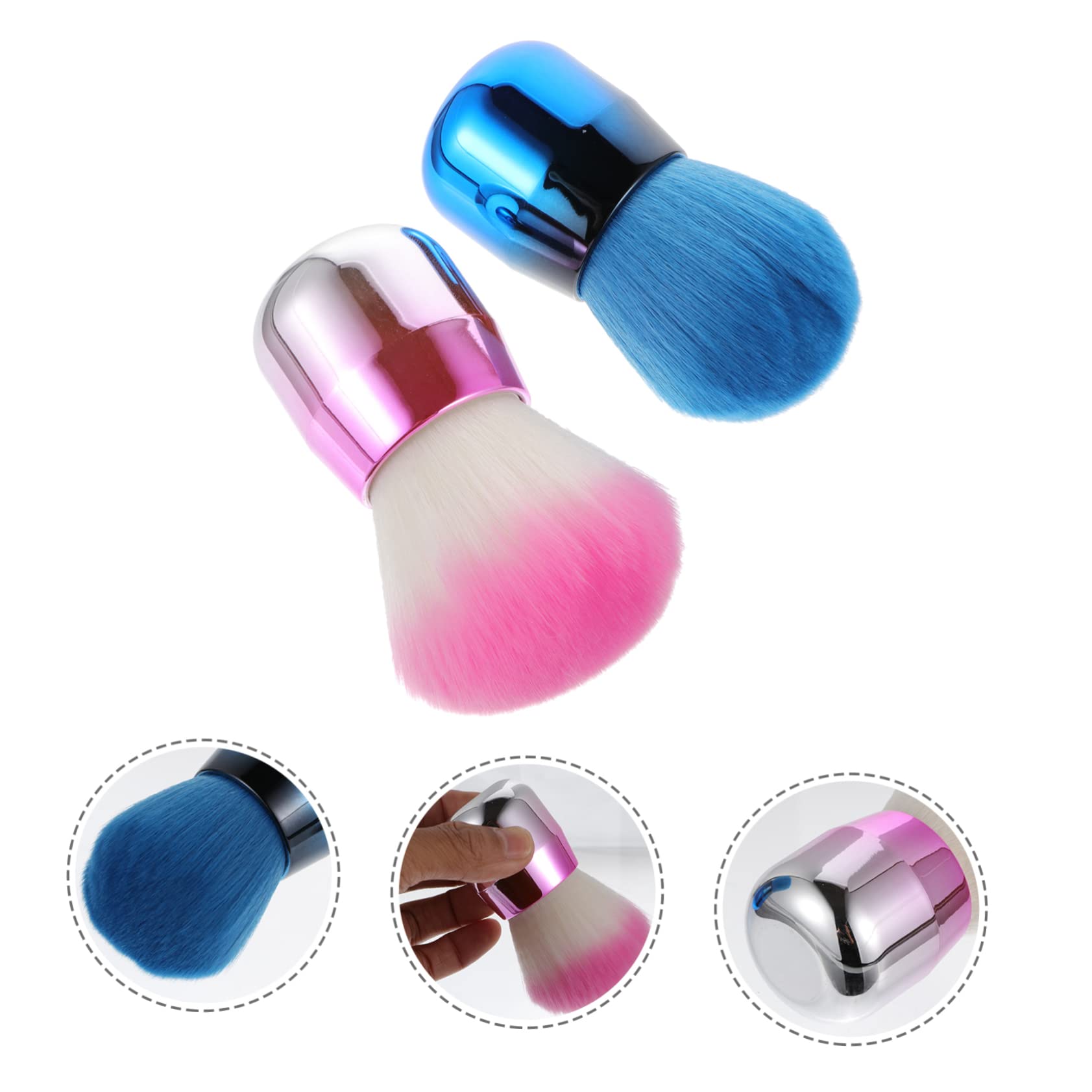 minkissy 6pezzi Pennelli Makeup Pennello Per Fondotinta e Blush Strumenti Cosmetici Per Applicazione Veloce e Precisa Perfetti Per Uso Professionale e Quotidiano Leggeri e Facili Da