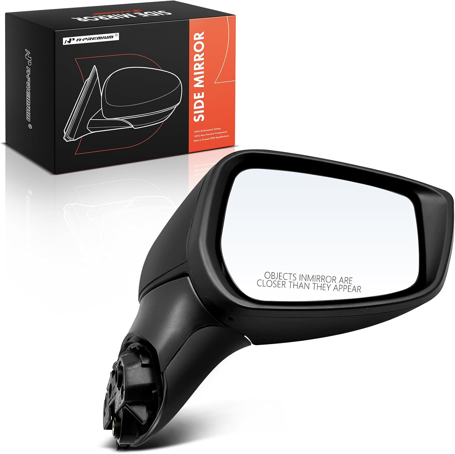 A-Premium Passenger Side Manual Door Mirror - Compatible with Nissan Versa 2020 2021 2022 - Non-Heated Manual Folding Black Outside Rear View Mirror - Replace# 963015EE0A, 963735RB0H