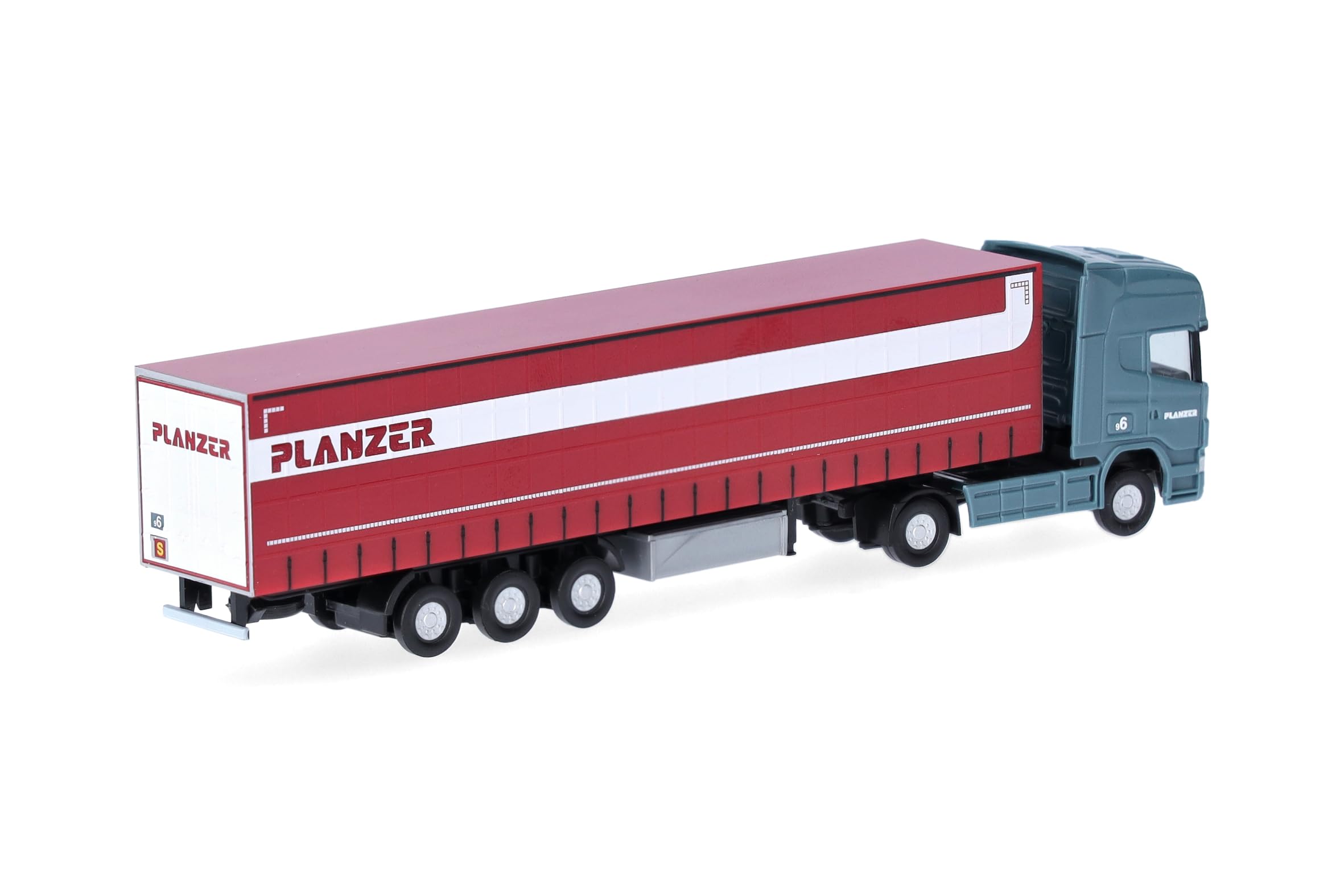 Herpa modèle de Camion Scania R TL bâché avec remorque Planzer, Miniature à l'échelle 1:160, pièce de Collection, fabriqué en Allemagne, Plastique