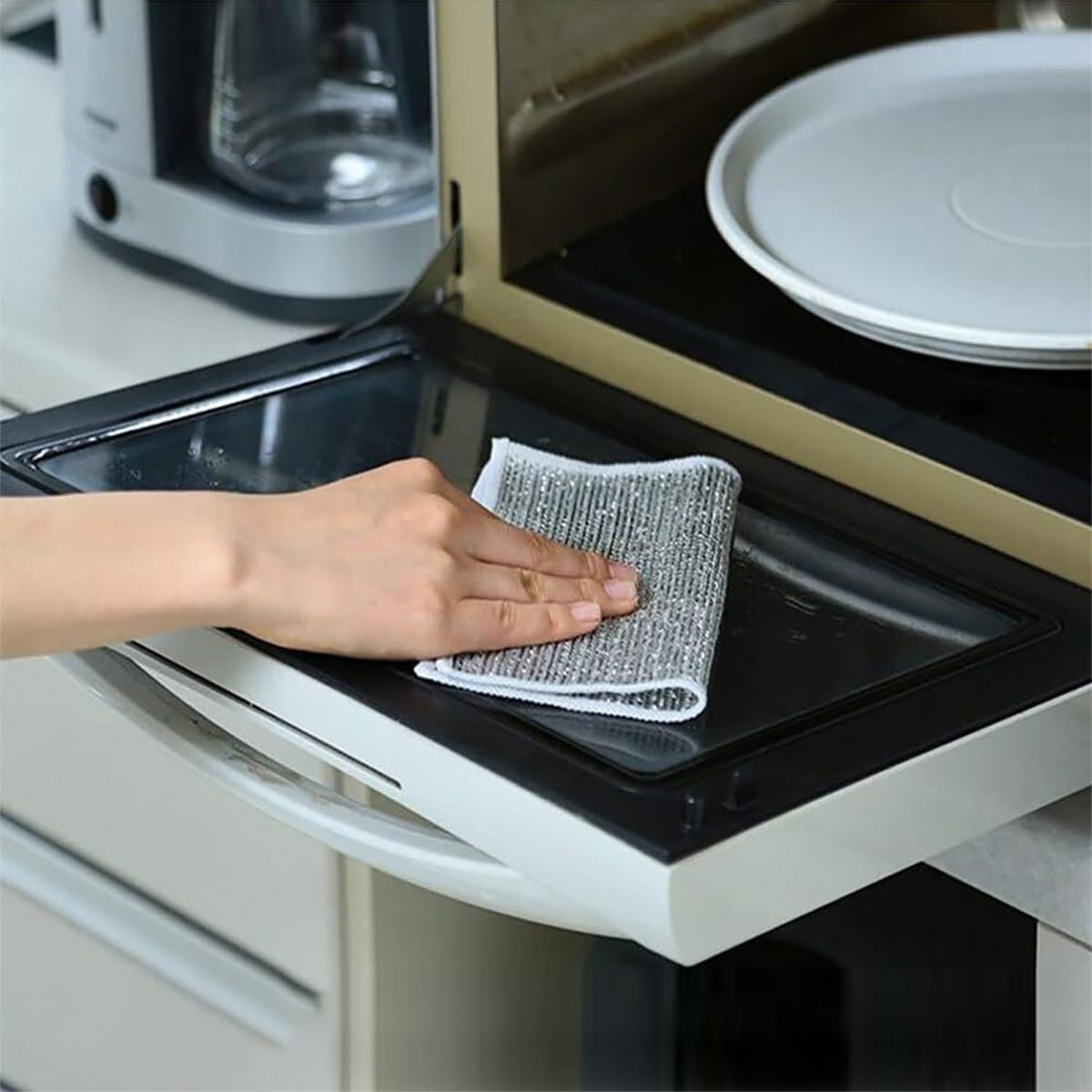 30 Strofinacci In Filo Metallico Riutilizzabili - Panni Multiuso Per Cucina Anti-Graffio 20x20 Cm - Foto 4