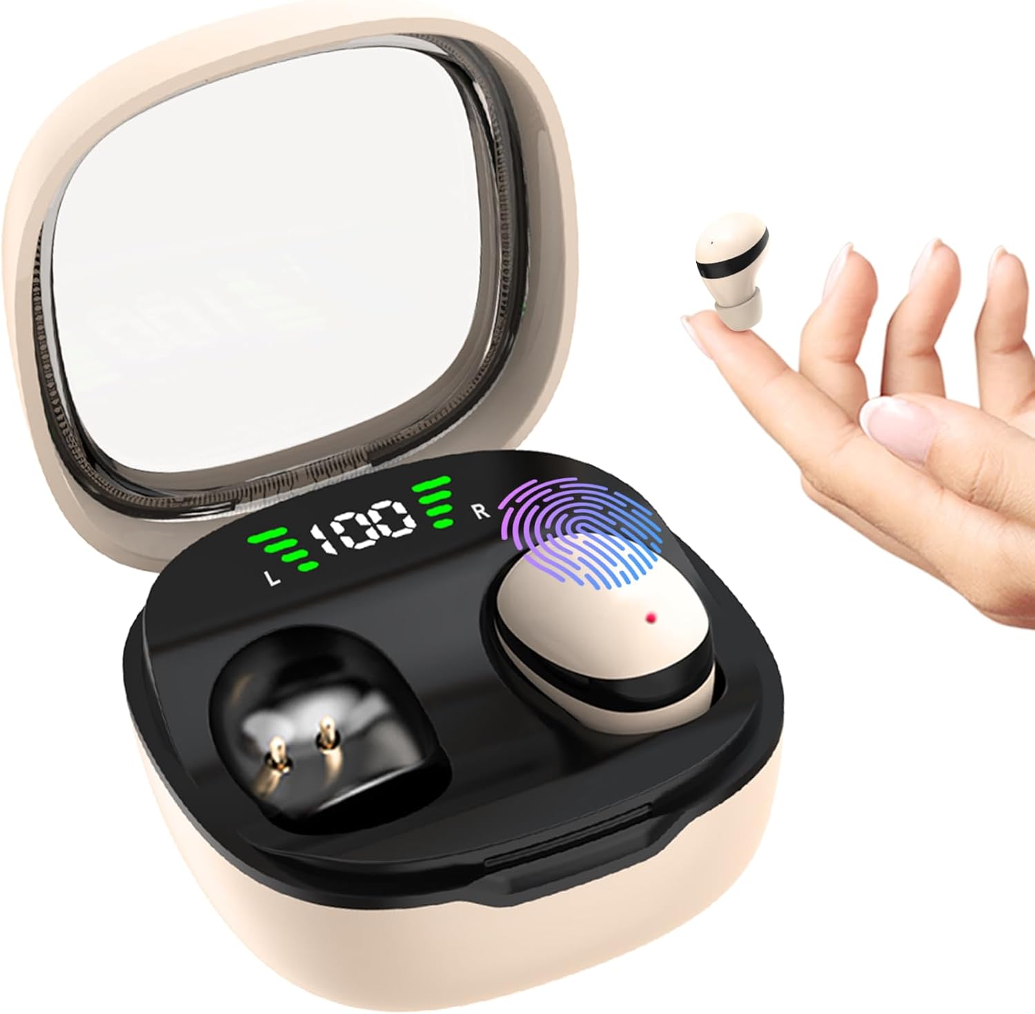 Sleep Earbuds Wireless Bluetooth Mini Headphones for Side Sleepers and Exercise (Nude)