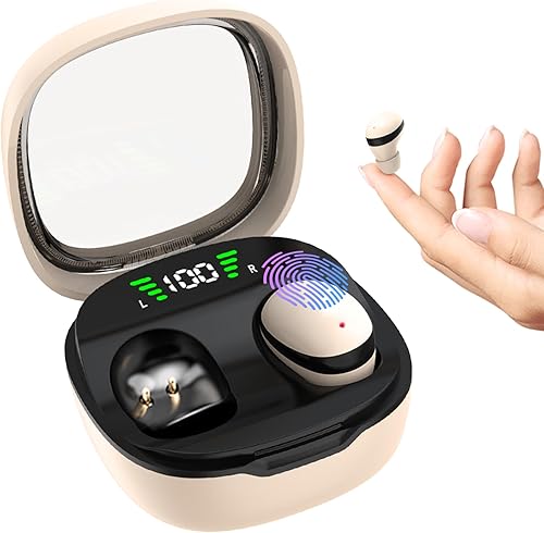 Audífonos para dormir, mini auriculares invisibles inalámbricos Bluetooth, auriculares para dormir de lado, pequeños auriculares ocultos para el