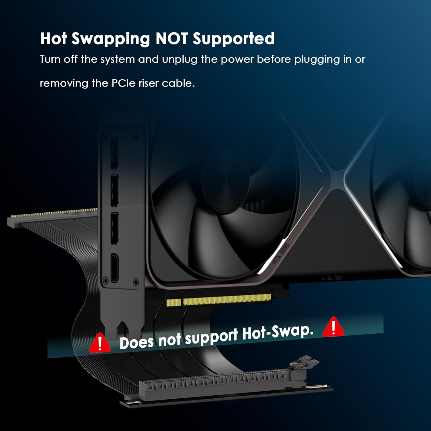 Ultra PCIe 5.0 Riser Cable x16 – 20cm Right Angle GPU Graphics Card Extension, 128GB/s Bi-Directional Speed, Flat Flexible, Compatible with RTX 50/40, RX 7000, M.2 Gen5 SSD, WRX90/WRX80