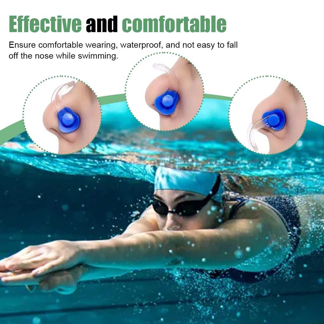 Lot De 6 Pinces Nez Natation Enfant Et Adulte - Accessoires Natation Réutilisables Silicone