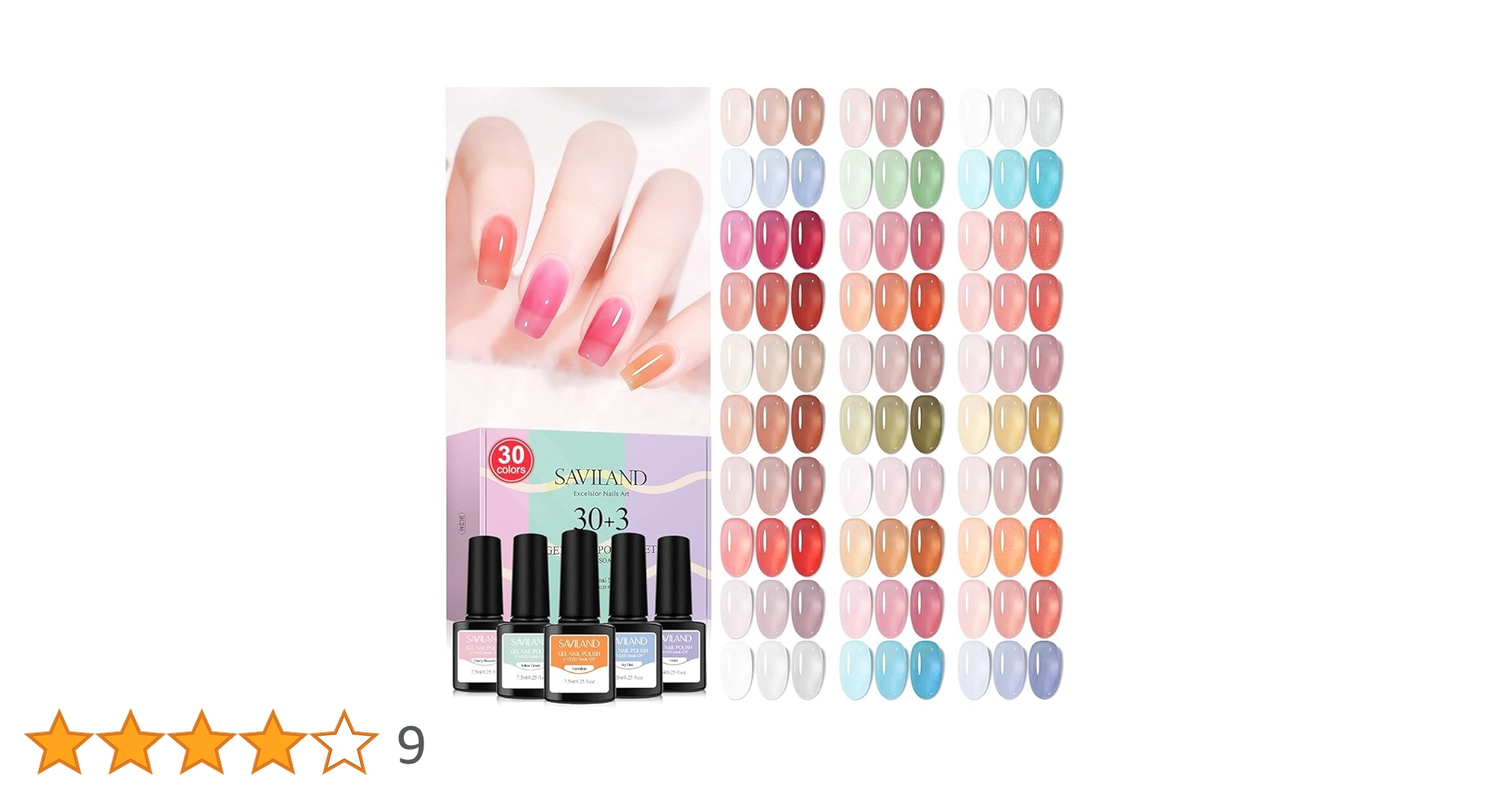 ネイルせっと Pink big shell nail with nugget.crash parts - maineenail