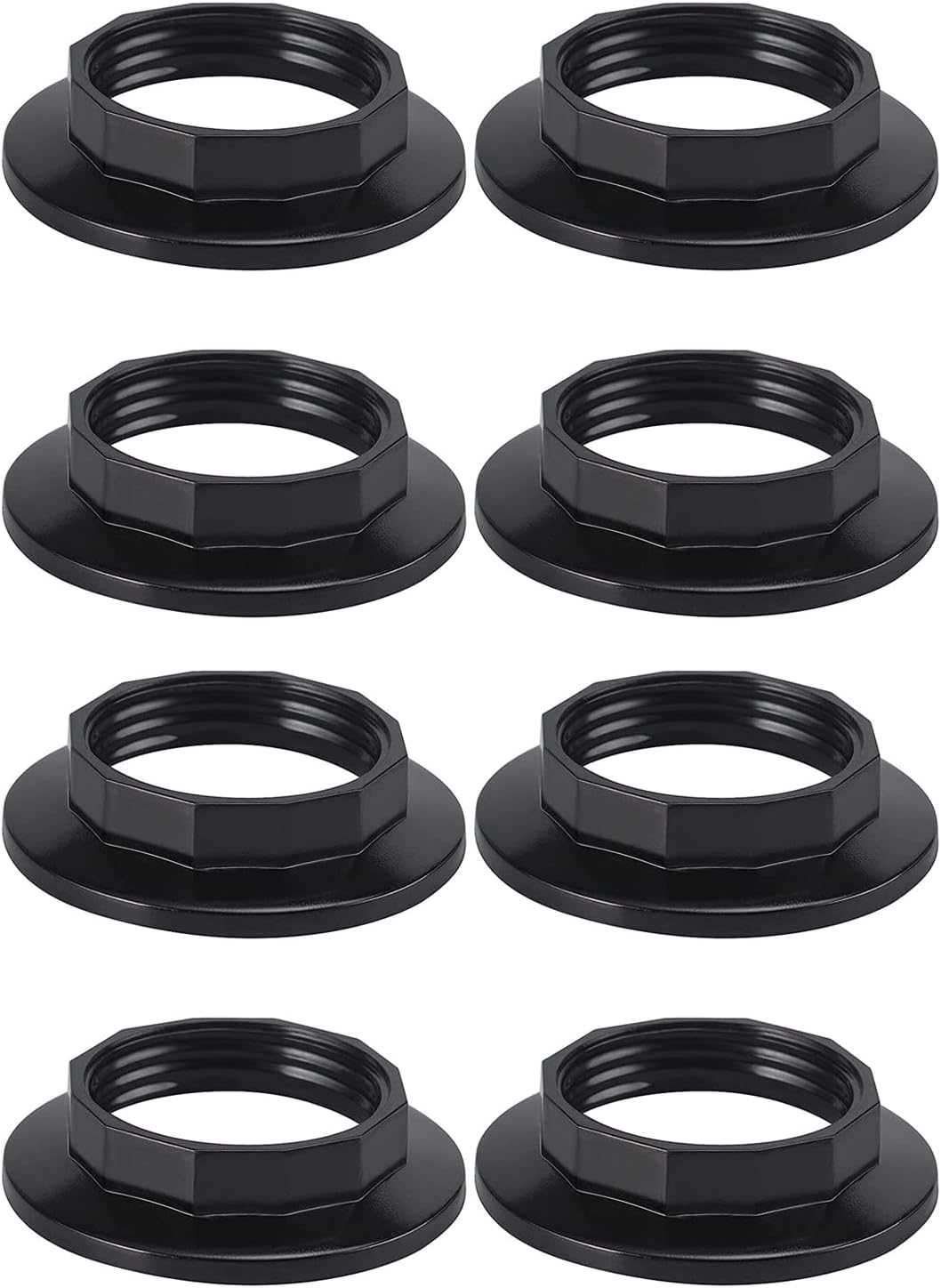 8 Pcs E14 Lamp Shade Reducer Ring Lamp Holder Twist Lock Socket Replacement Ring Lampshade Base Accessories for Desk Lamps