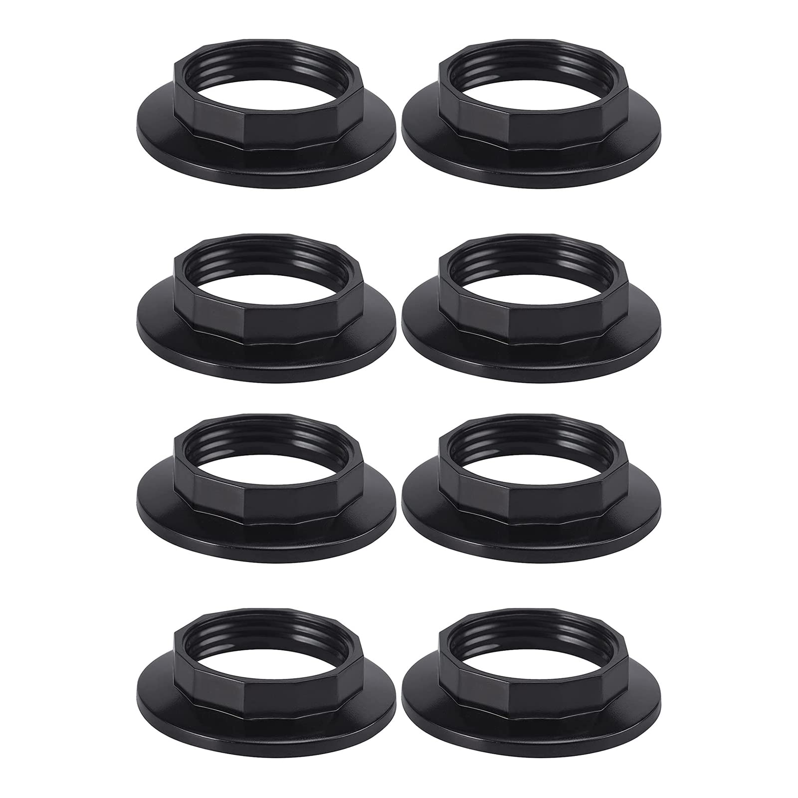 8 Pcs E14 Lamp Shade Reducer Ring Lamp Holder Twist Lock Socket Replacement Ring Lampshade Base Accessories for Desk Lamps
