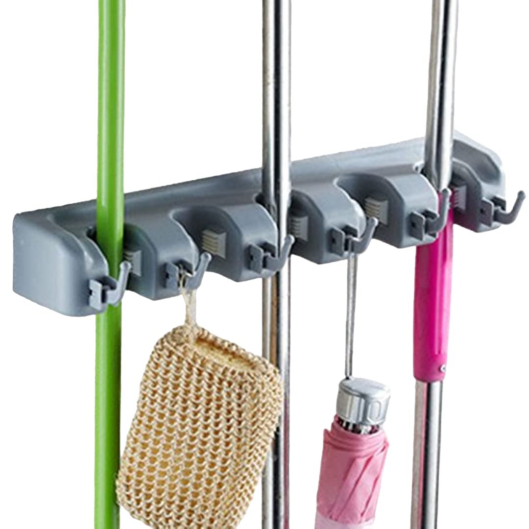 Rosaline 5-Layer Multipurpose Wall Mounted Organizer Mop and Broom Holder | Mop Stand Wall mounting,Broom Hook Wall Mounted, Broom Holder for Home, Broom Holder Wall Mounted, Broom Organizer-image-40
