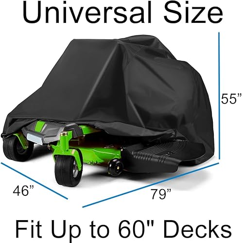 Miniatura 2 de Amberr Cubierta para cortacésped de giro cero para exteriores, ajuste universal para cortacésped y accesorios, cubierta de protección UV impermeable