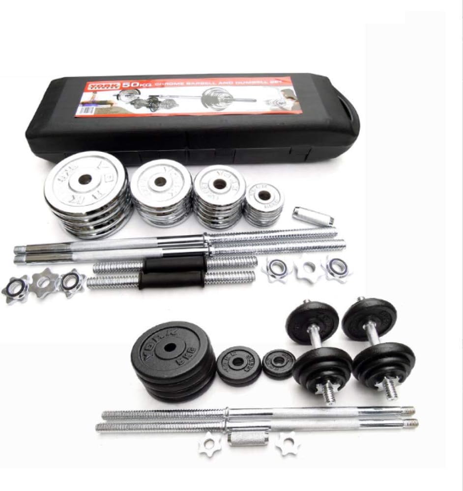 Dumbbell, Barbell Suit 50kg Dual Purpose Combination Home Weight Lifting Squatting Fitness Equipment Yaling Barbell Suit