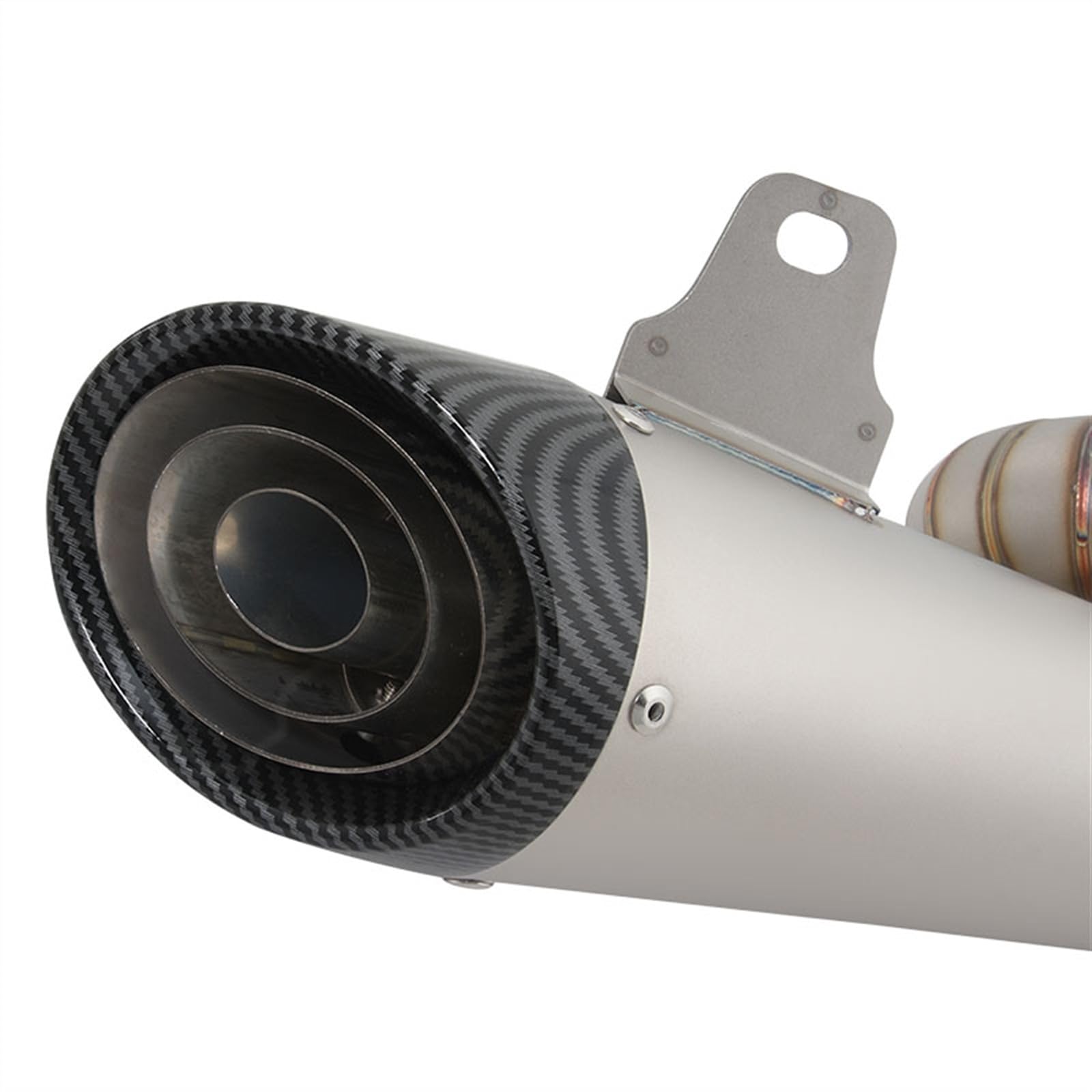 Tubo Di Collegamento Di Fuga Di Scarico Doppio Catalizzatore Silenziatore In Fibra Di Carbonio DB Killer Per TRIUMPH STREET TRIPLE 765S/R/RS 2017-2022 2018 19 2020 2021 (Color : A)