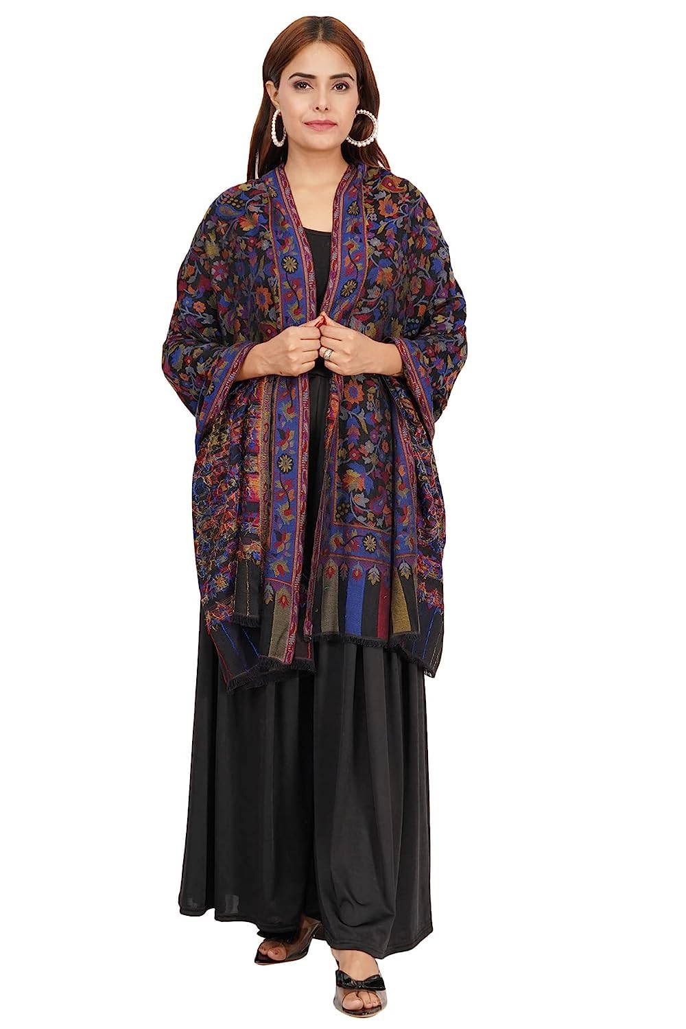 Sethssss Kashmiri Faux Pashmina Kani Beautiful Design Women's Woolen Shawl-picture-54