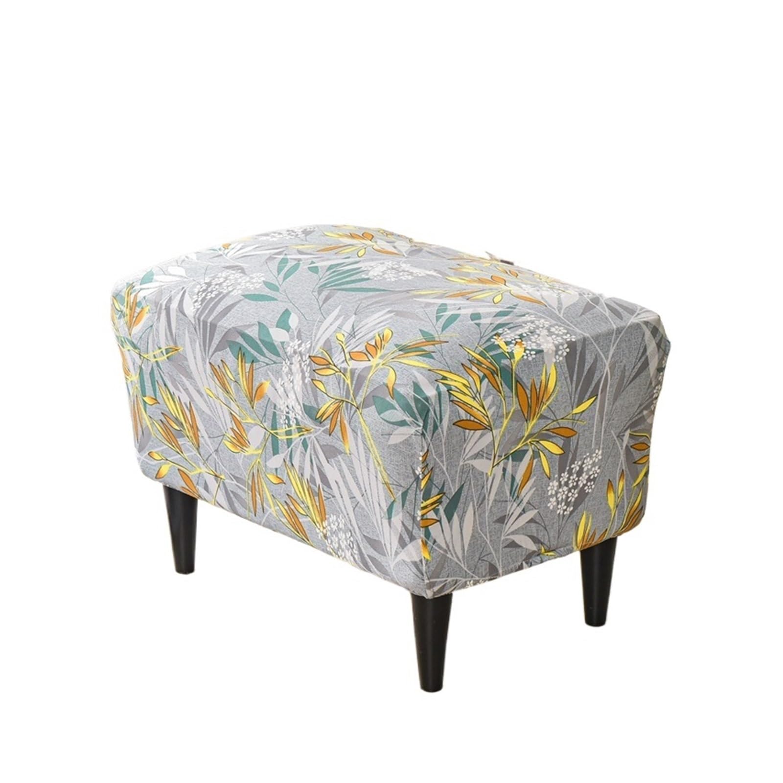 GCYEIDMA Wing Chair Slipcover Wing Chair Slipcovers Stretch Fabric Wingback Sofa Covers Elastic Printed Armchair with Seat Cushion Case(B3 Ottoman Cover)