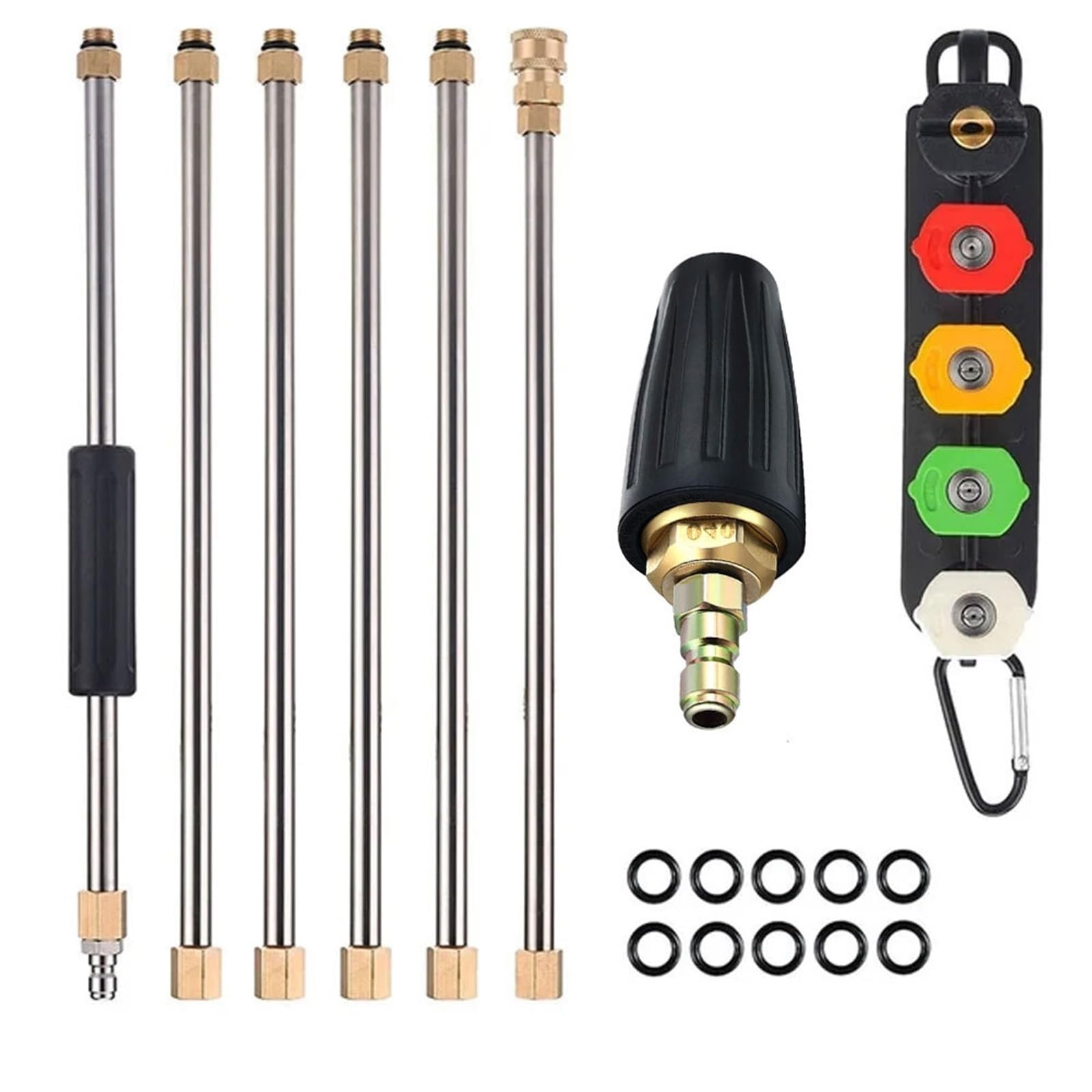 Pressure Washer Extension Wand High Pressure Washer Extension Wand Set Spear Car Nozzles Cleaning Quick Connect Tools(ColorG)