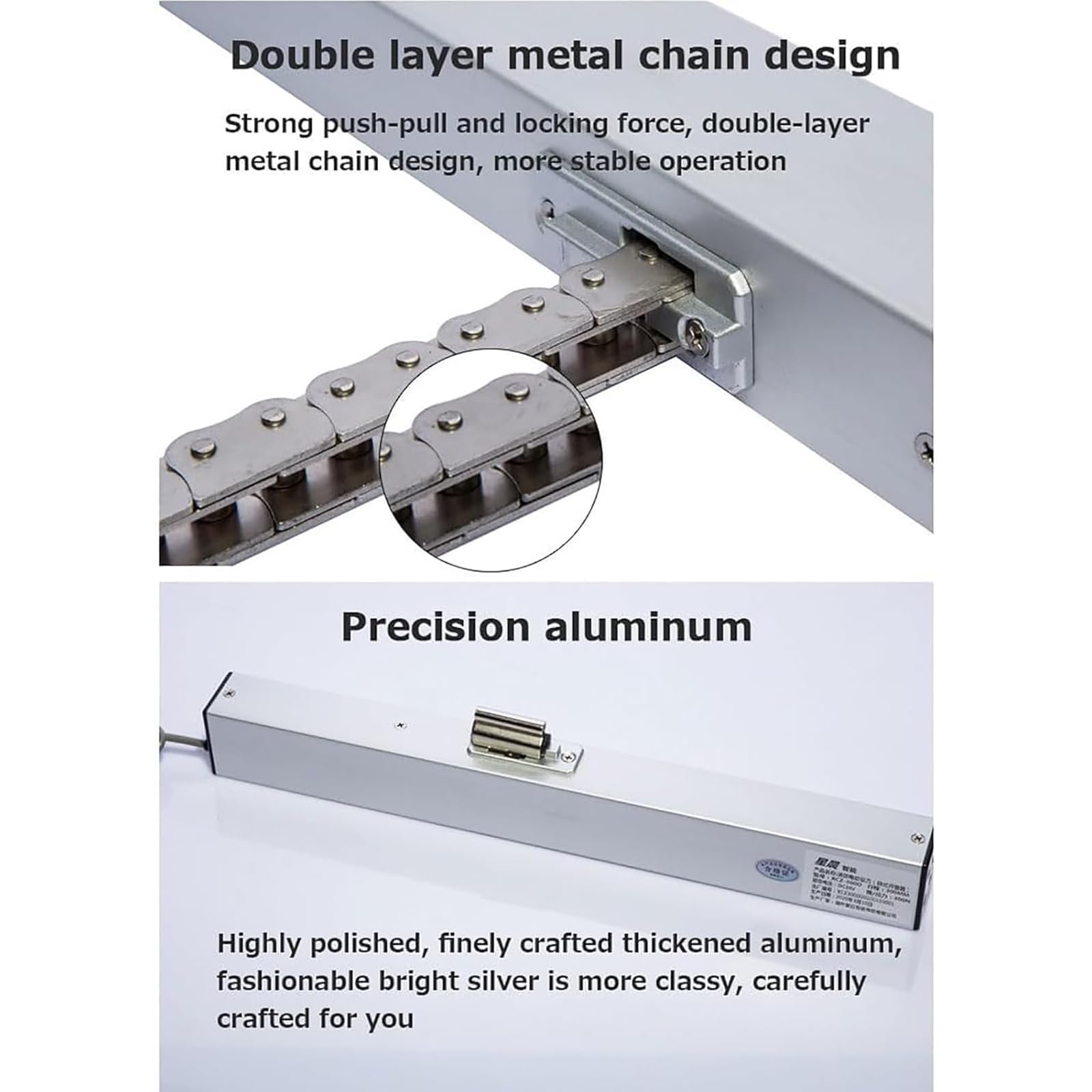 Attuatore elettrico a catena da 24 V per apriporta lucernario e serra, telecomando, corsa 300 mm, aprifinestra motorizzato silenzioso, facile installazione per casa intelligente