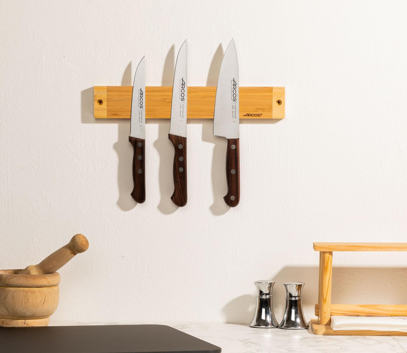 Arcos 12 by 2-Inch 300 by 45 mm Magnetic Rack Bamboo