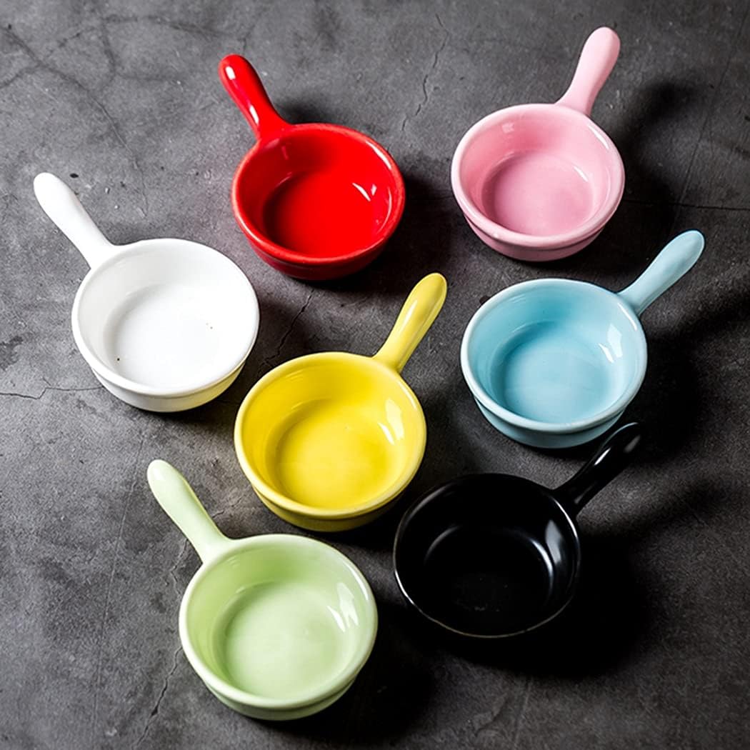 1Pcs Super Cute Ceramic Sauce Dish Mini Tray Small Plate Side Seasoning Dish Condiment Dishes Sushi Soy Snack Dipping Home Bowl (Color : F) (B)