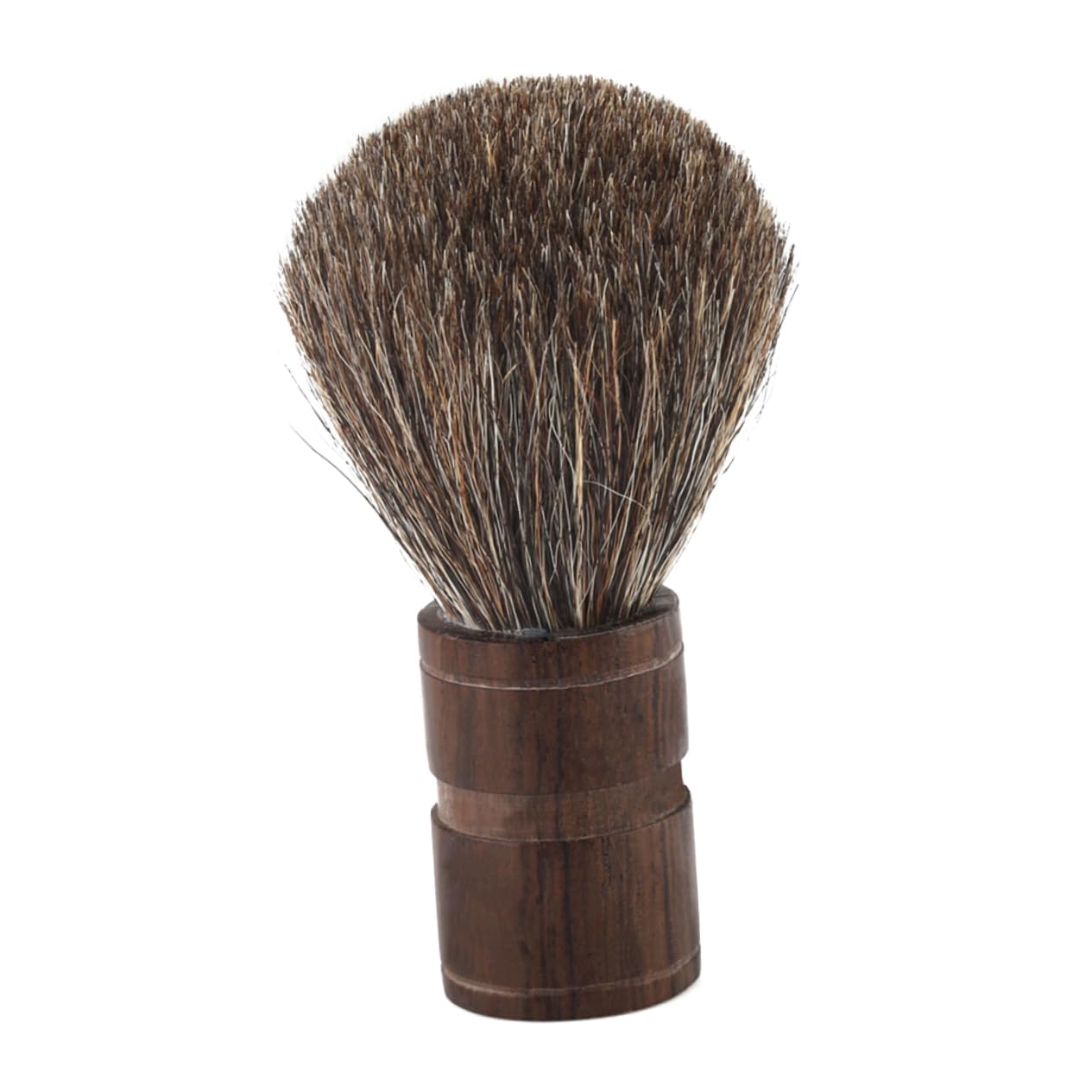 NOLITOY Natural Wooden Handle Bristle Beard Brush Mustache and Goatee Shaving Tool Men's Facial Care Travel-friendly