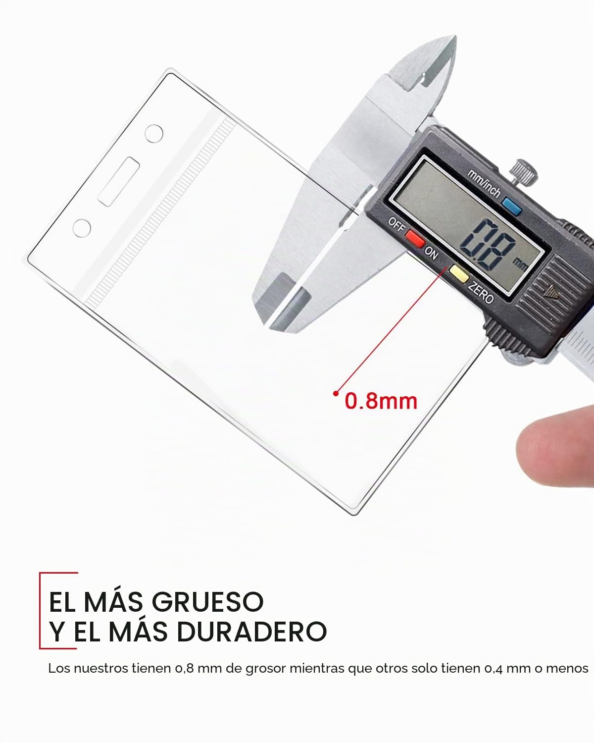Teskyer 3 Piezas Porta Tarjetas Identificativas con Cordón, Transparente, Impermeable, Plástico, Suave, con Cremallera Resellable, Negro
