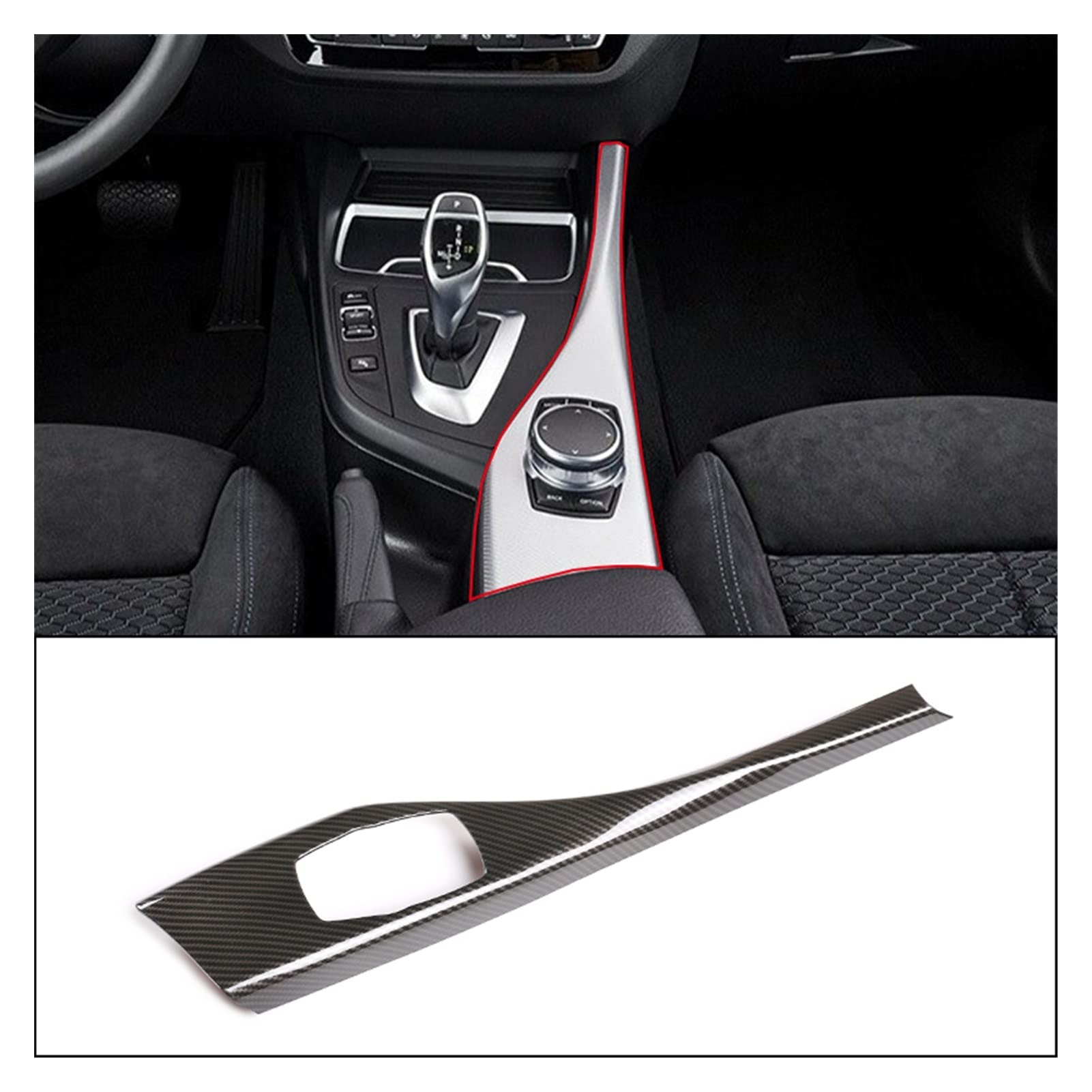 YINGO Kompatybilny z BMW 1 2. Seria F20 F21 F22 F23 116i 118i 2012-2019 ABS Przycisk multimedialny z włókna węglowego Multimedia Klasyfikacja Akcesoria samochodowe