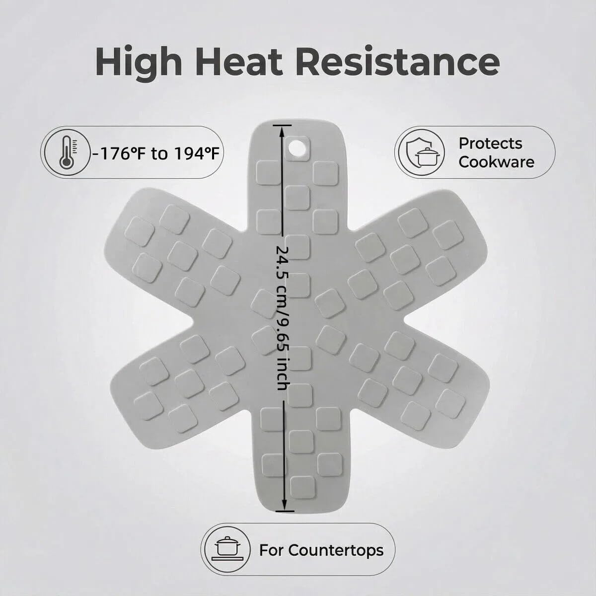 Silicone Pot Pan Protector Pads Set of 4 – Reusable Heat-Resistant Mats for Stacking Cookware, Dishware & Hot Plates, Non-Slip Cabinet and Countertop Savers