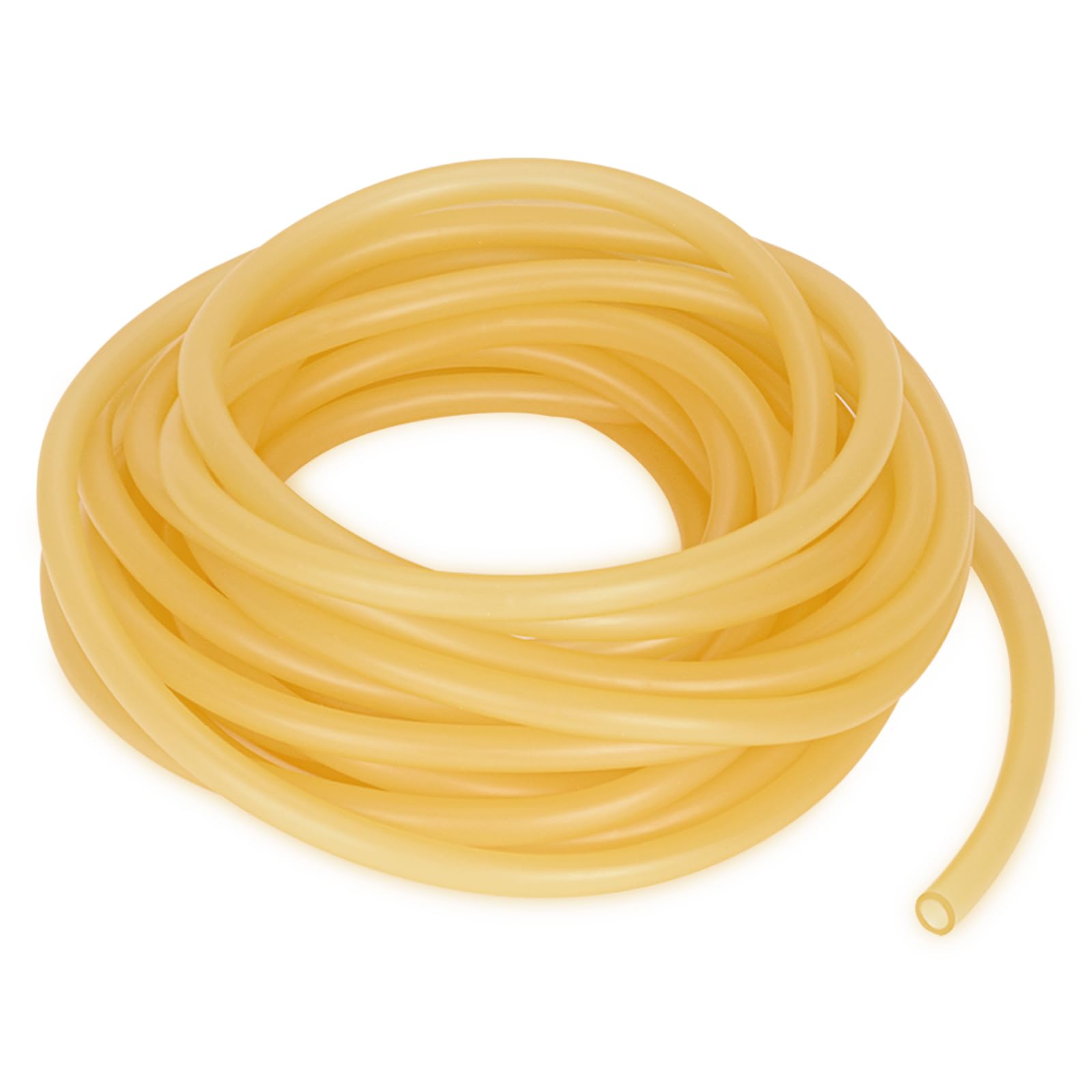 StonyLab Rubber Tubing, Pure Latex Amber Tubing Natural Rubber Tube 3/8 inch (9 mm) OD 1/4 inch (6 mm) ID Highly Elastic and Strong, 24 Feet
