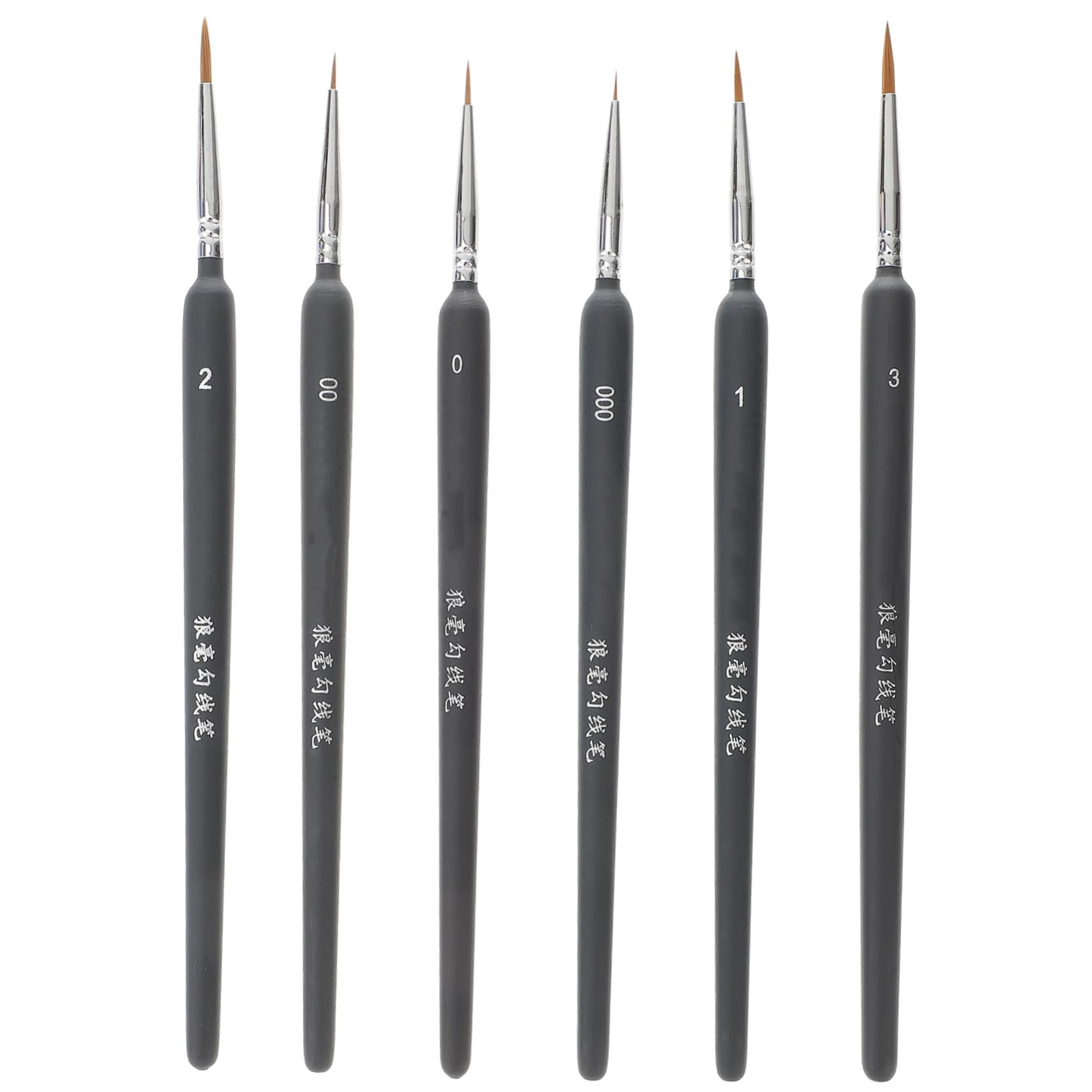 Hemobllo Set de 6 Pinceles de Acuarela Profesional de Pelo de Comadreja, Pinceles para Pintura al Óleo y Acuarela Mango de Plástico, Ideales para Estudiantes y Profesionales