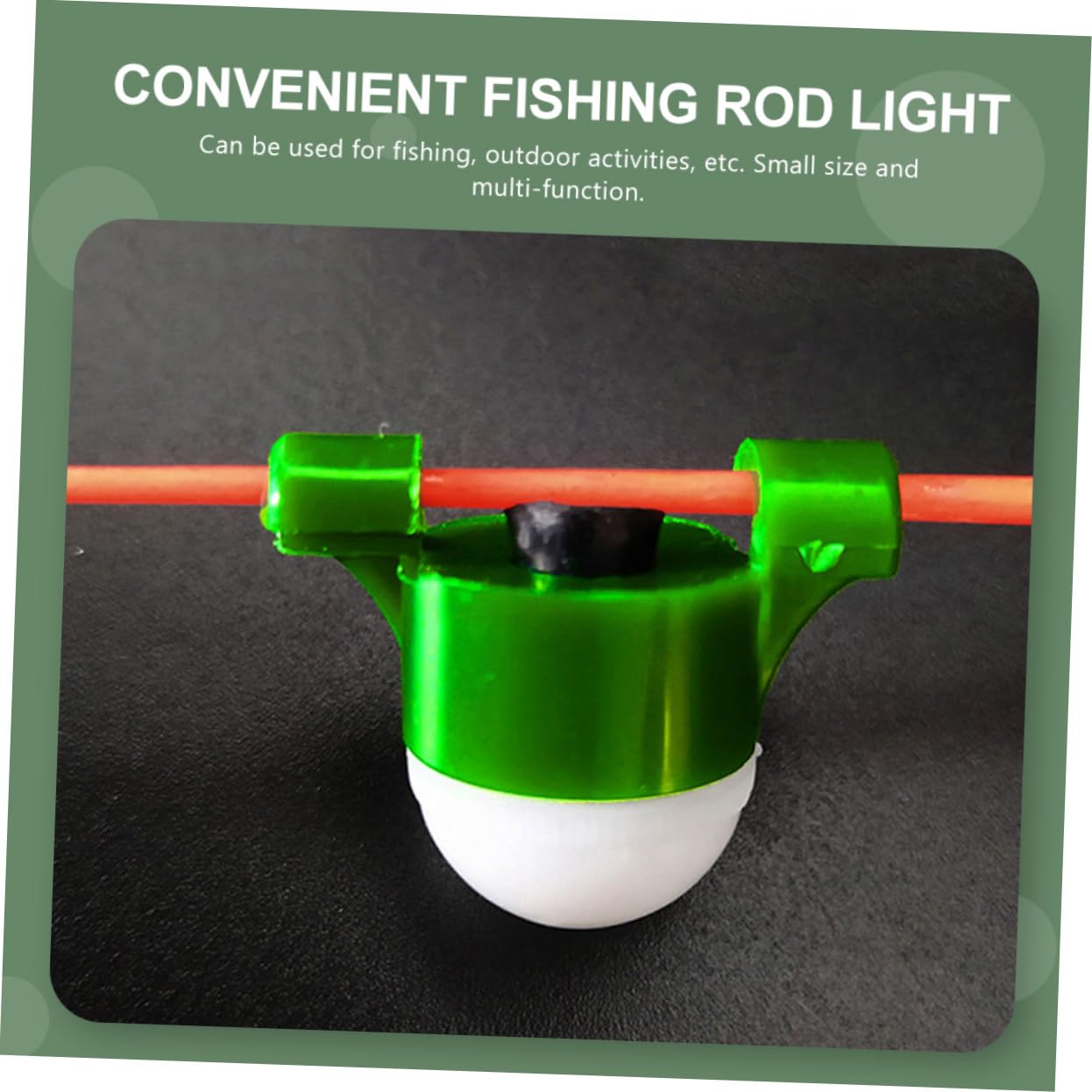Abaodam Luce di Allarme Dell'asta di Mare da Pesca Illuminazione per La Pesca Canna da Pesca Leggera Portatile Pesca Notturna con Bastoncini da Pesca Lampada Verde Plastica