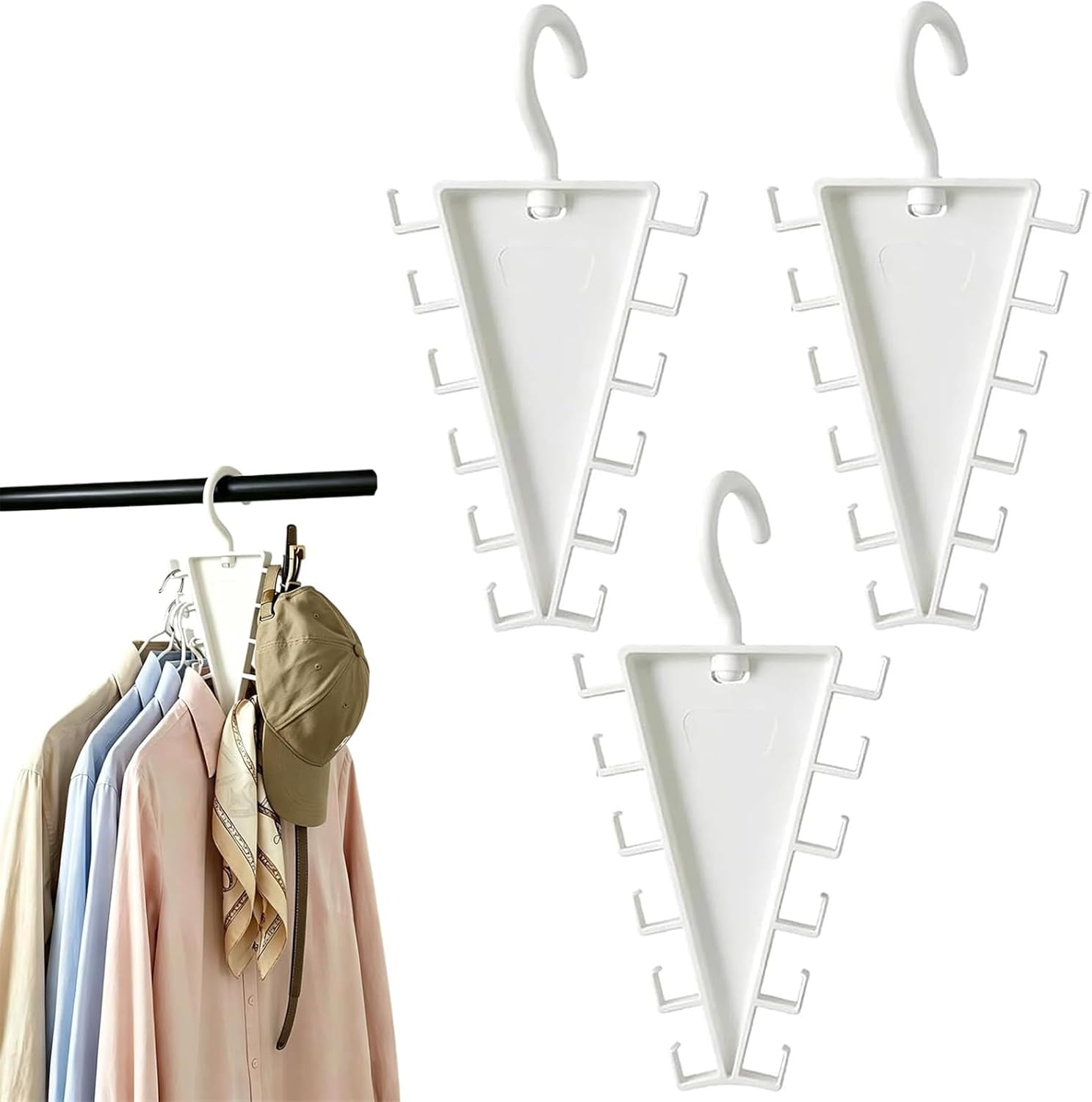3Pcs V-Shape Double-Sided Closet Organizer Hanger