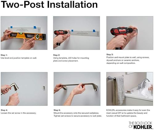 Miniatura 2 de KOHLER K-13500-2BZ Kelston - Toallero de baño de 18 pulgadas, bronce aceitado